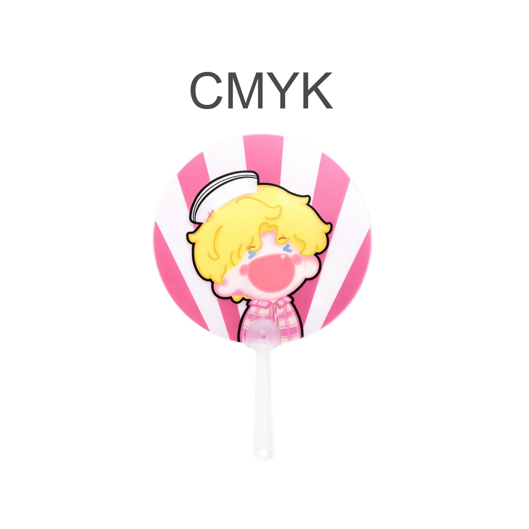 Custom Shape Transparent PVC Hand Fan A