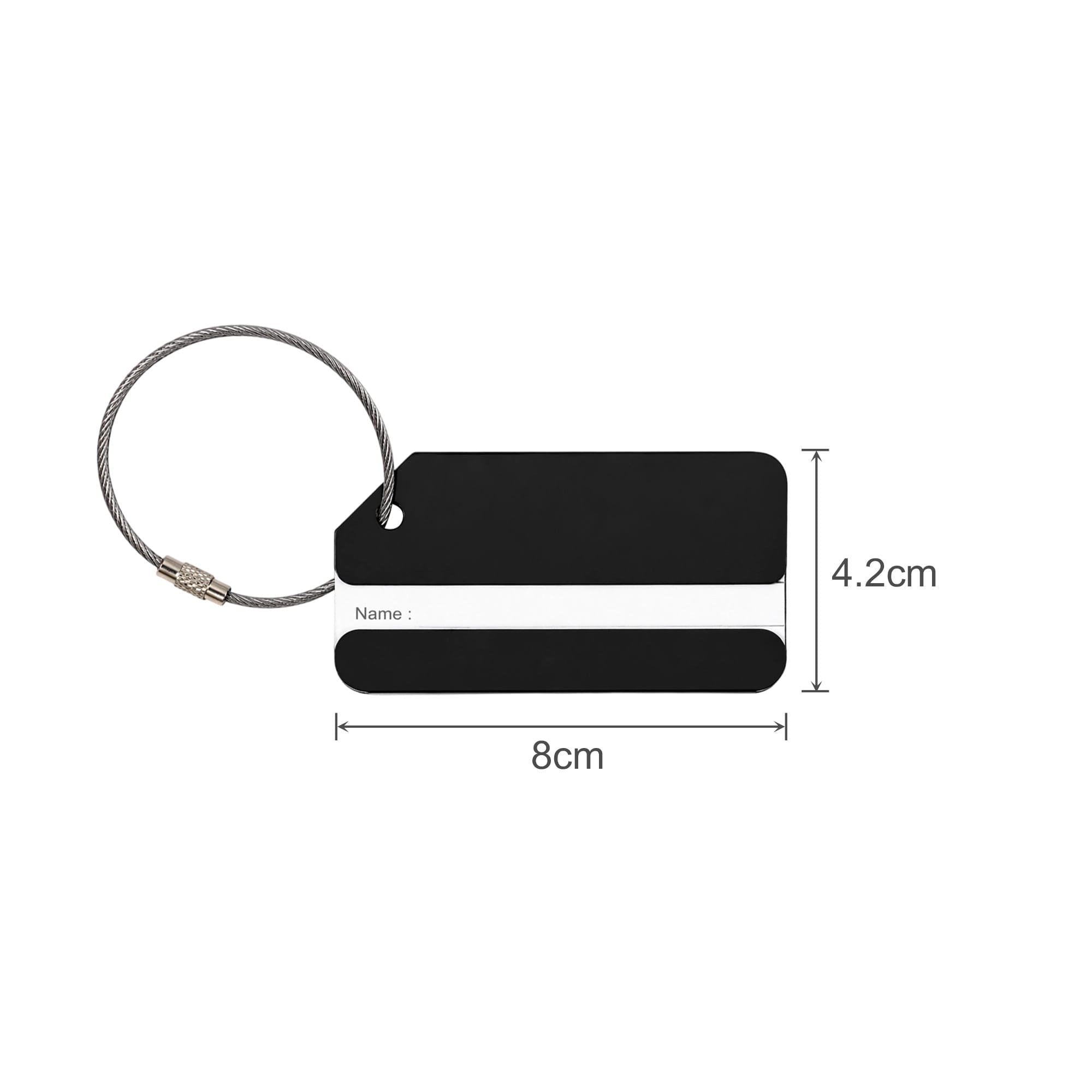 Square Aluminium Luggage Tag B