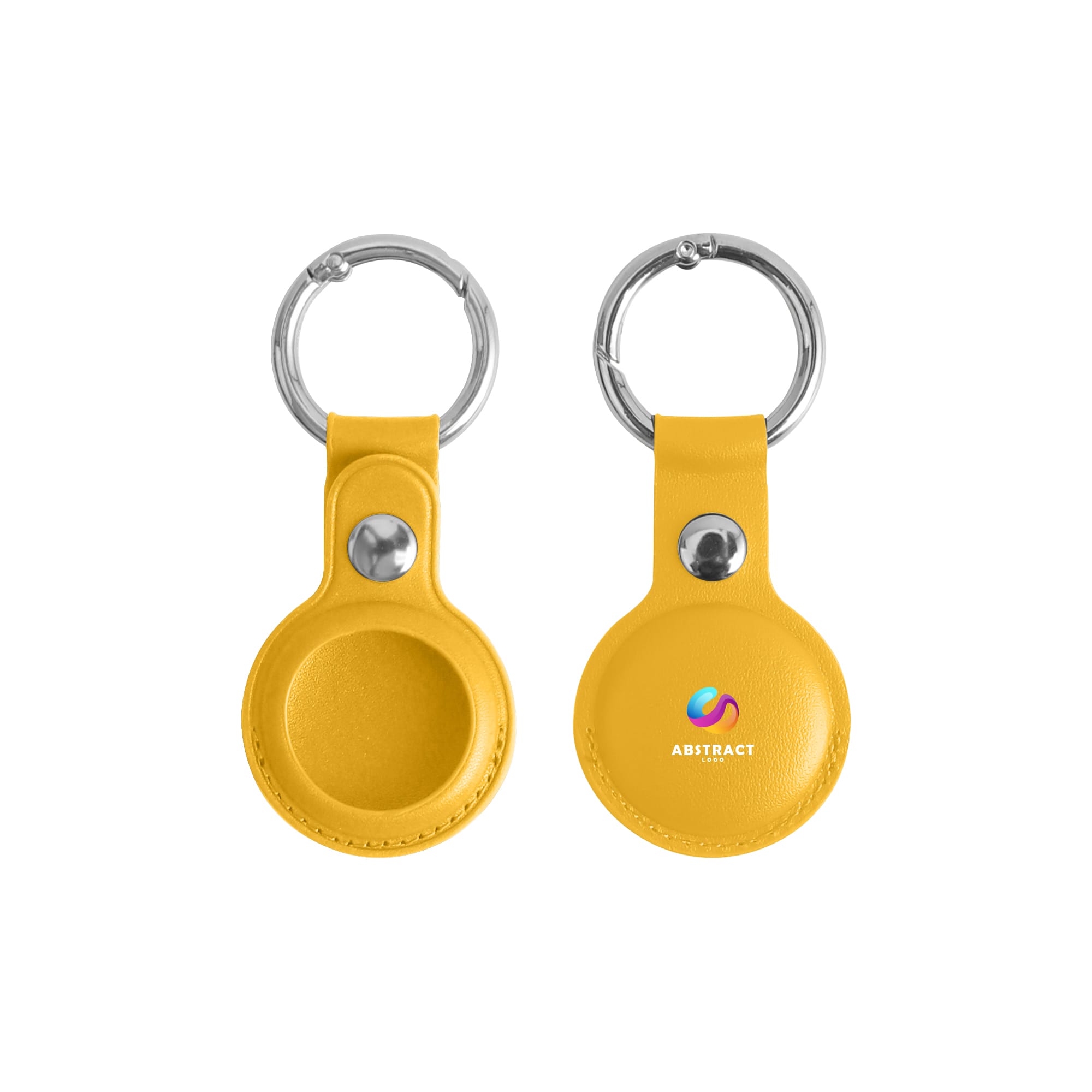 PU Leather AirTag Holder with Keyring