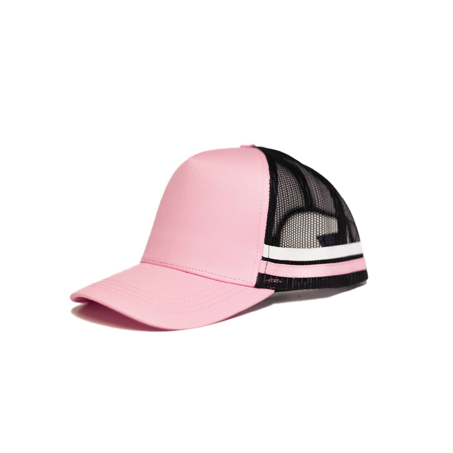 Odyssey 5 Panel Cotton Cap with Striped Mesh Sides