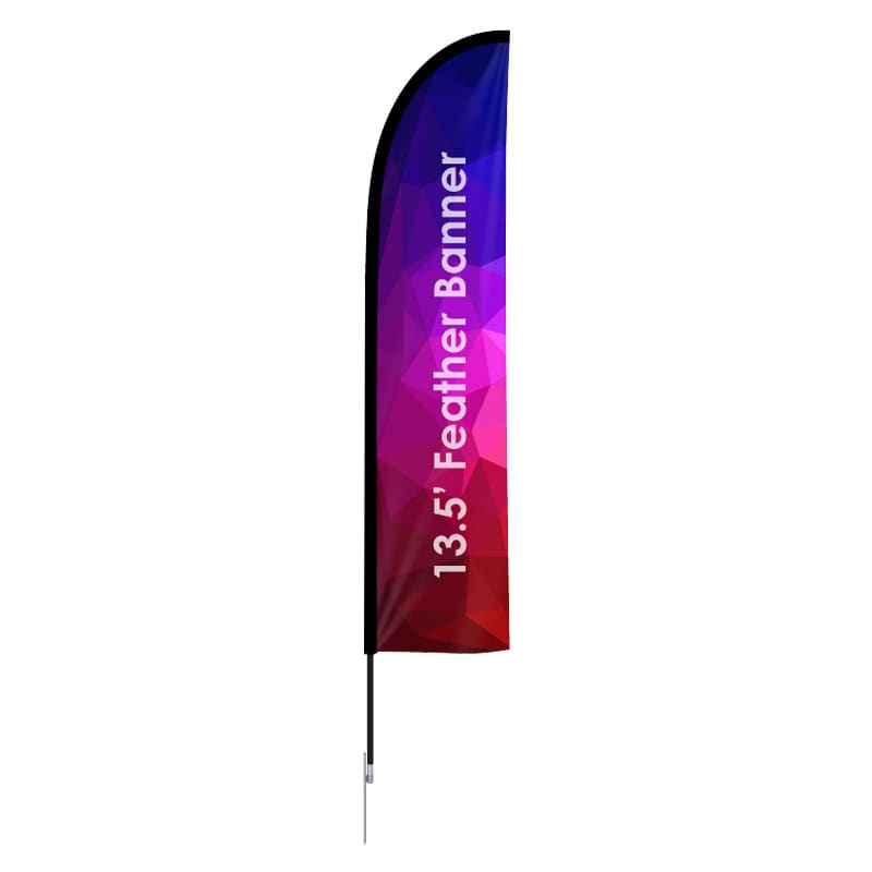 Large(80.5*400cm) Straight Feather Banners 15ft