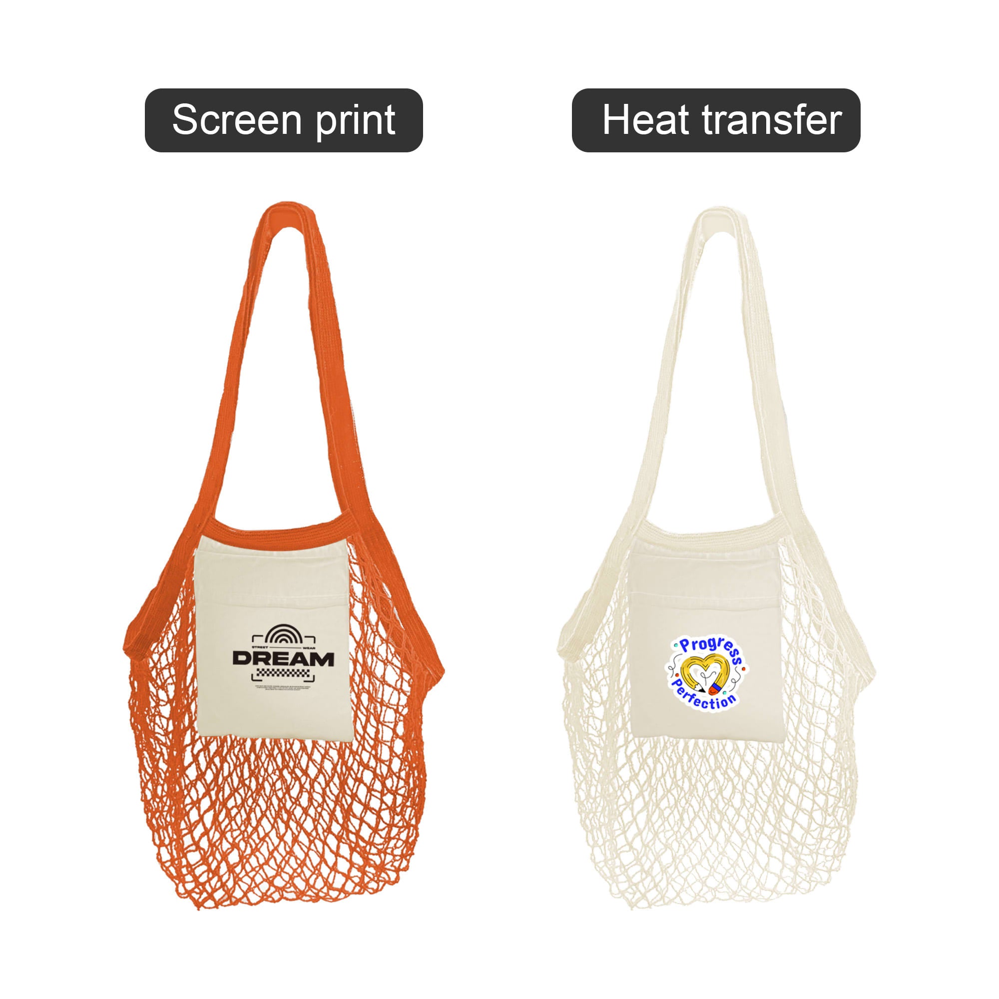 Mesh Foldaway Cotton Tote bag