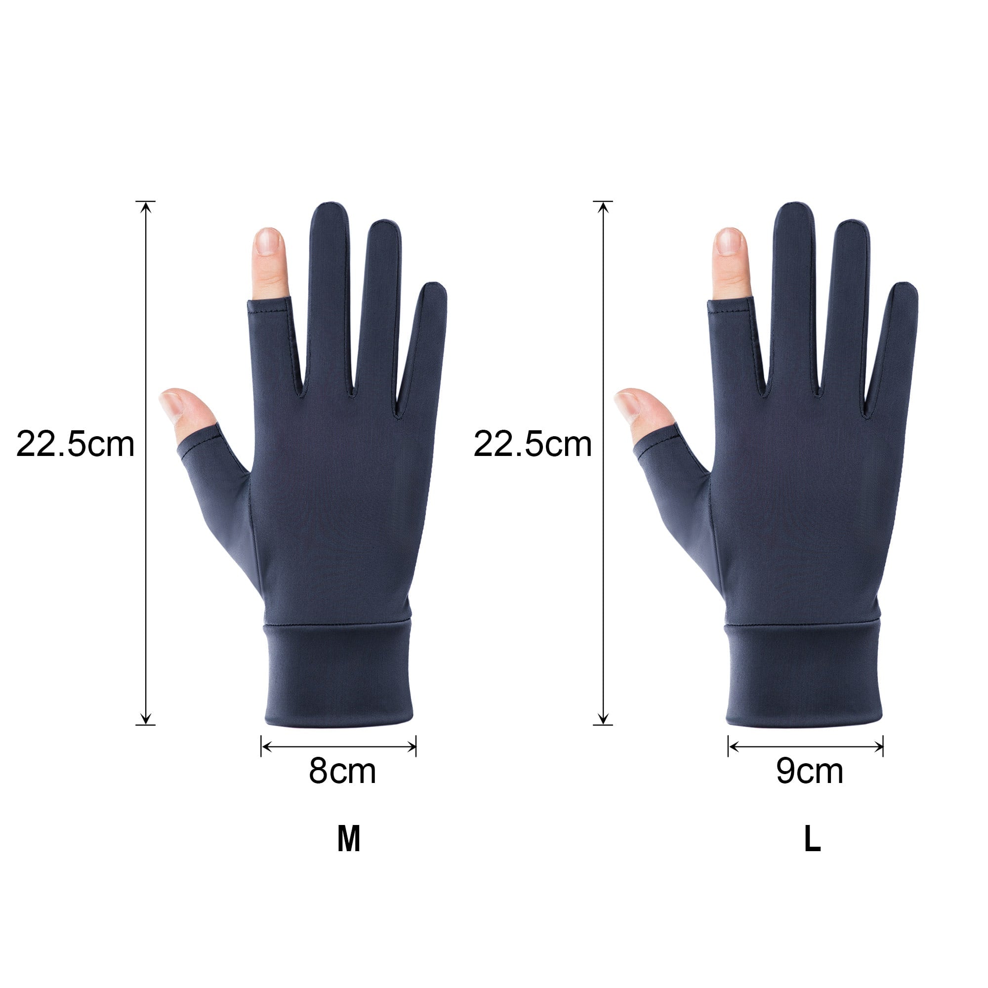 Sun Protective Gloves with 2 Open Fingers
