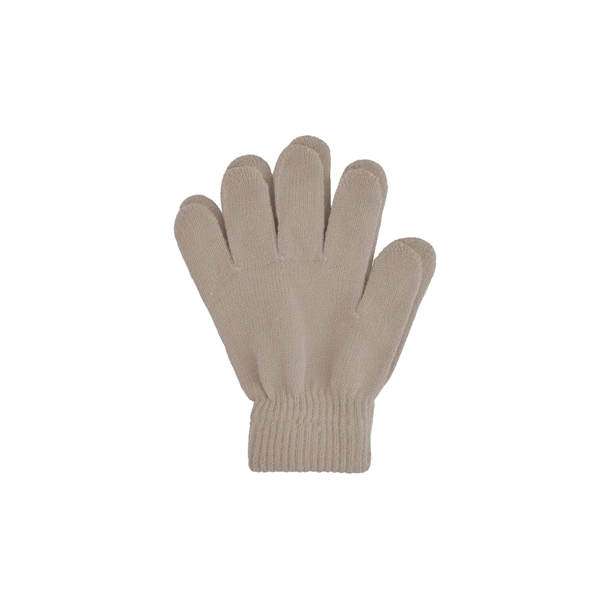 Kids Plain Knitted Gloves with Woven Label