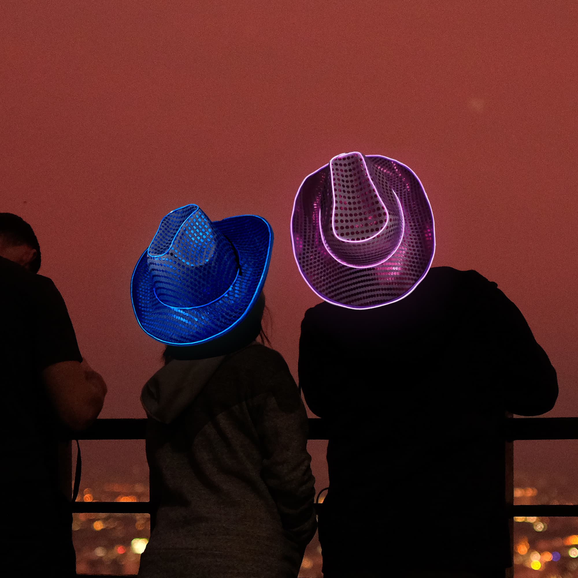 Light Up Sequin Cowboy Hats