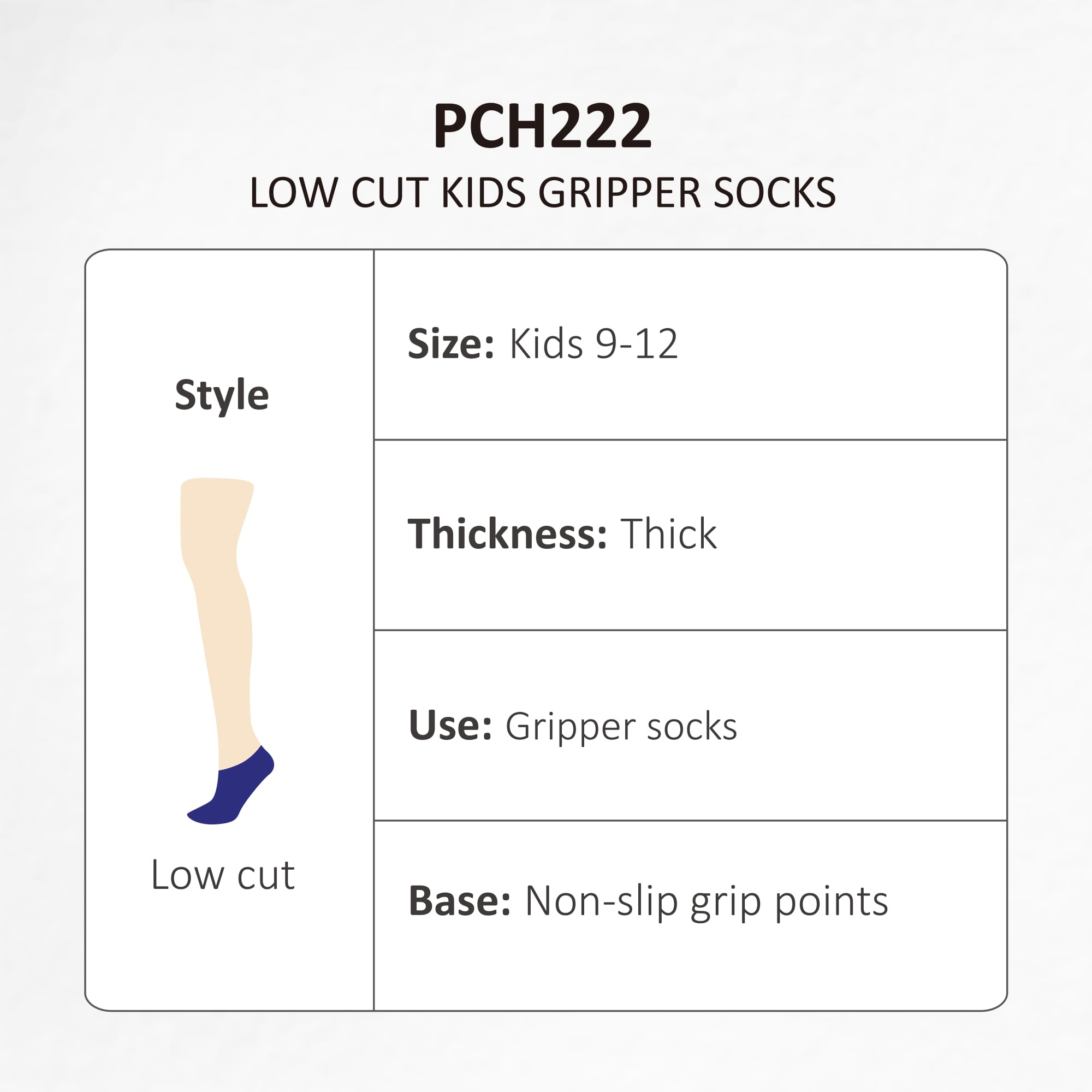 Low Cut Kids Gripper Socks