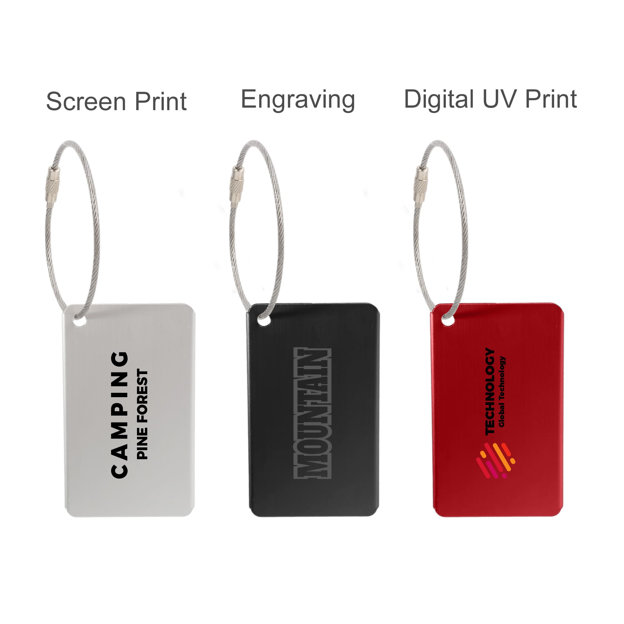 Plane Square Wire Cable Luggage Tag