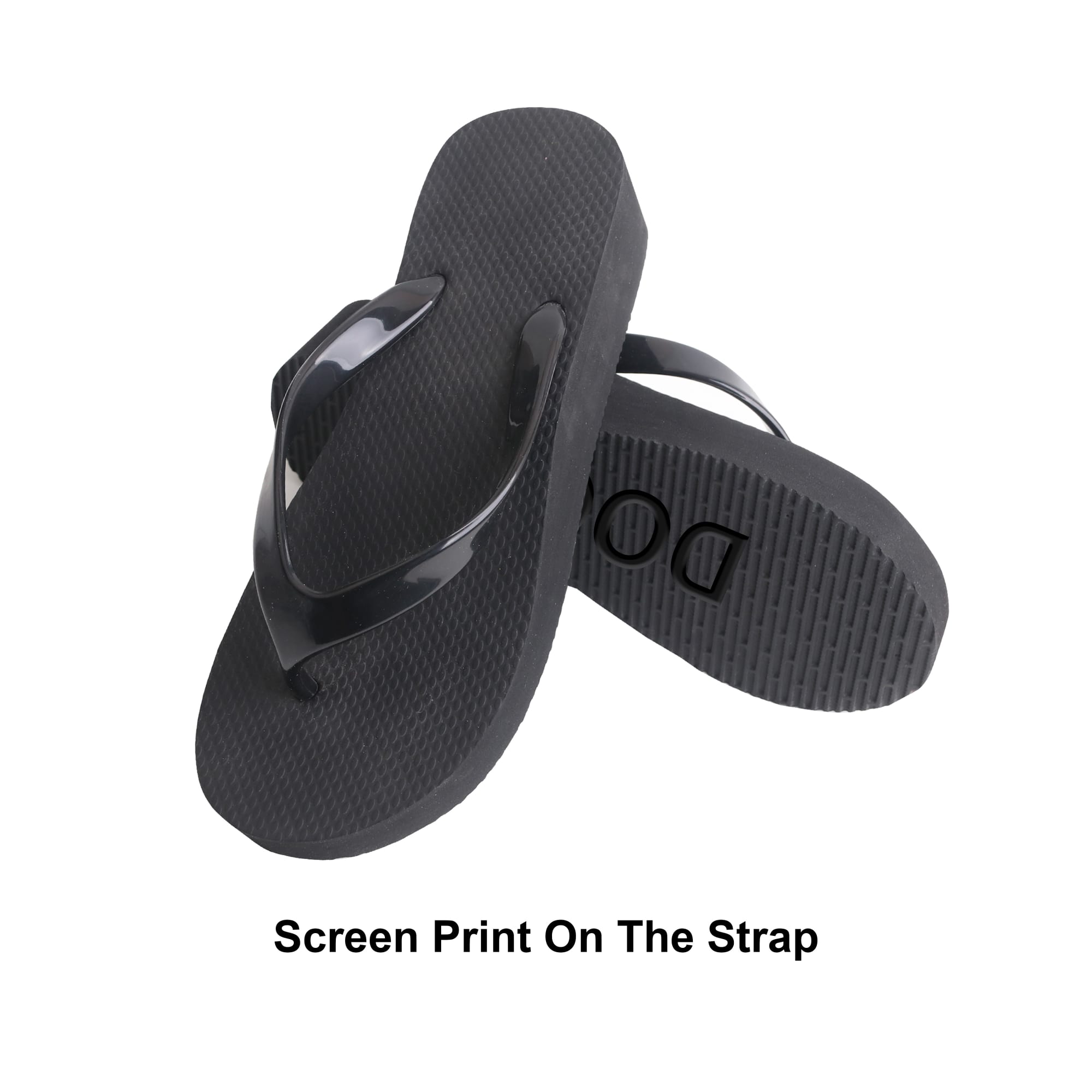 Rubber Platform Talking Footprint Thongs
