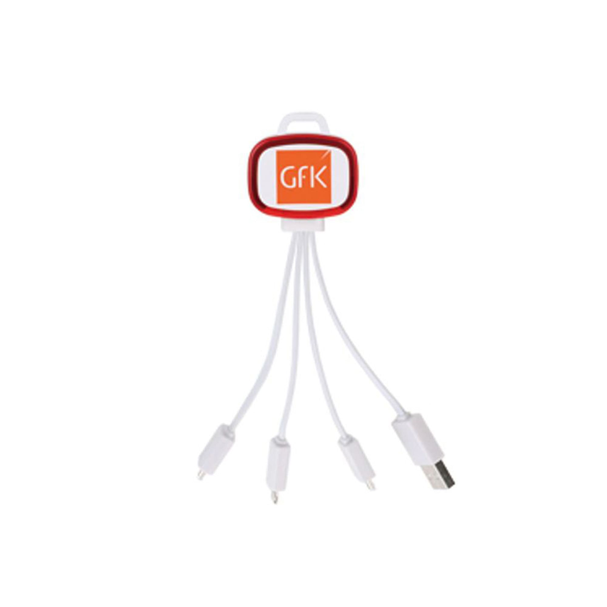 LED Charging Cable with Multiple Connectors