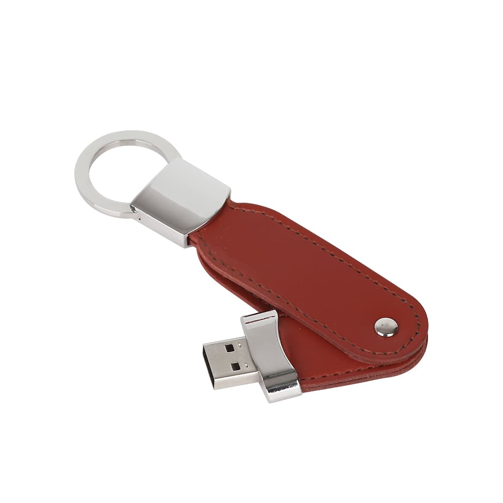 Leather Swivel Flash Drive