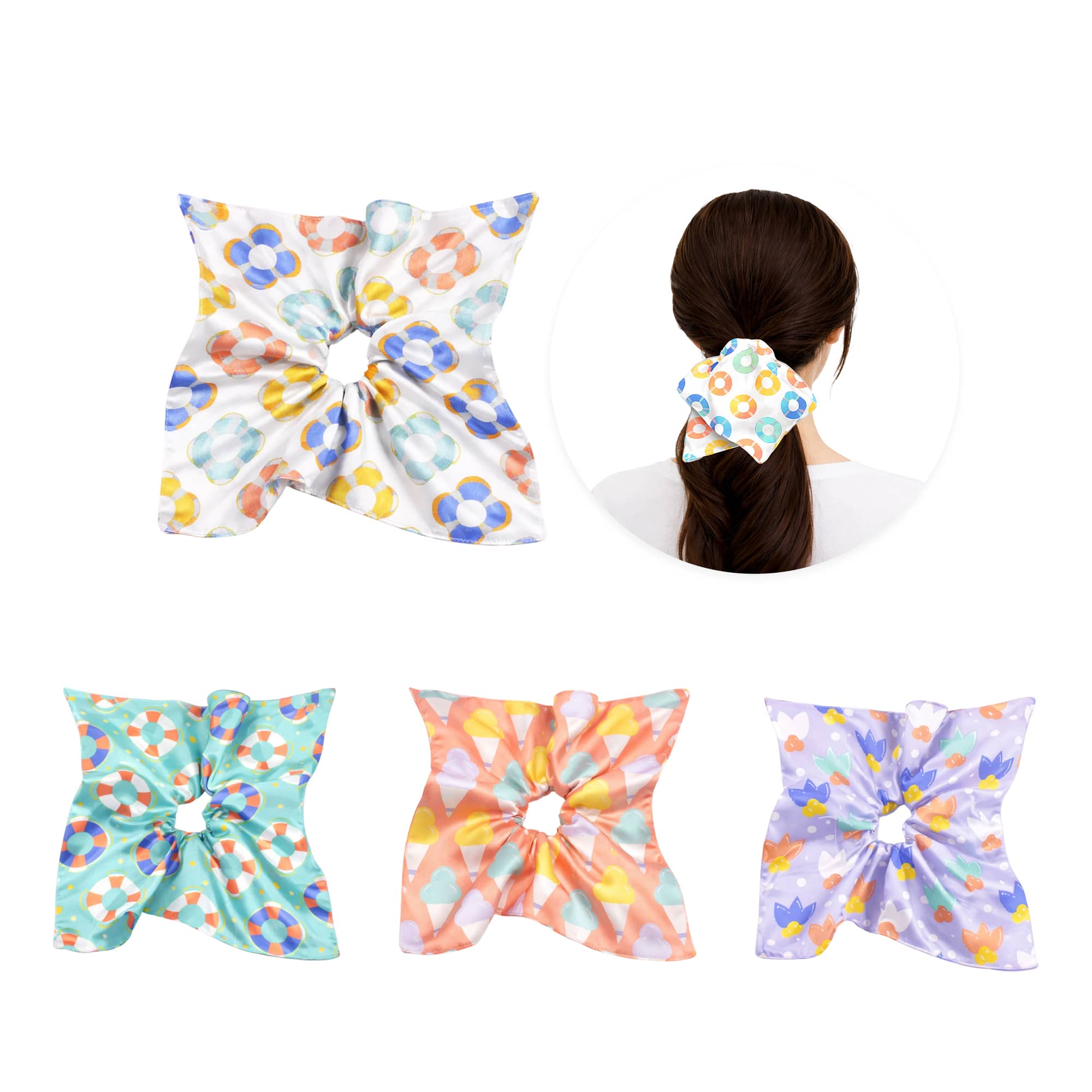 Satin Square Hair Scrunchie