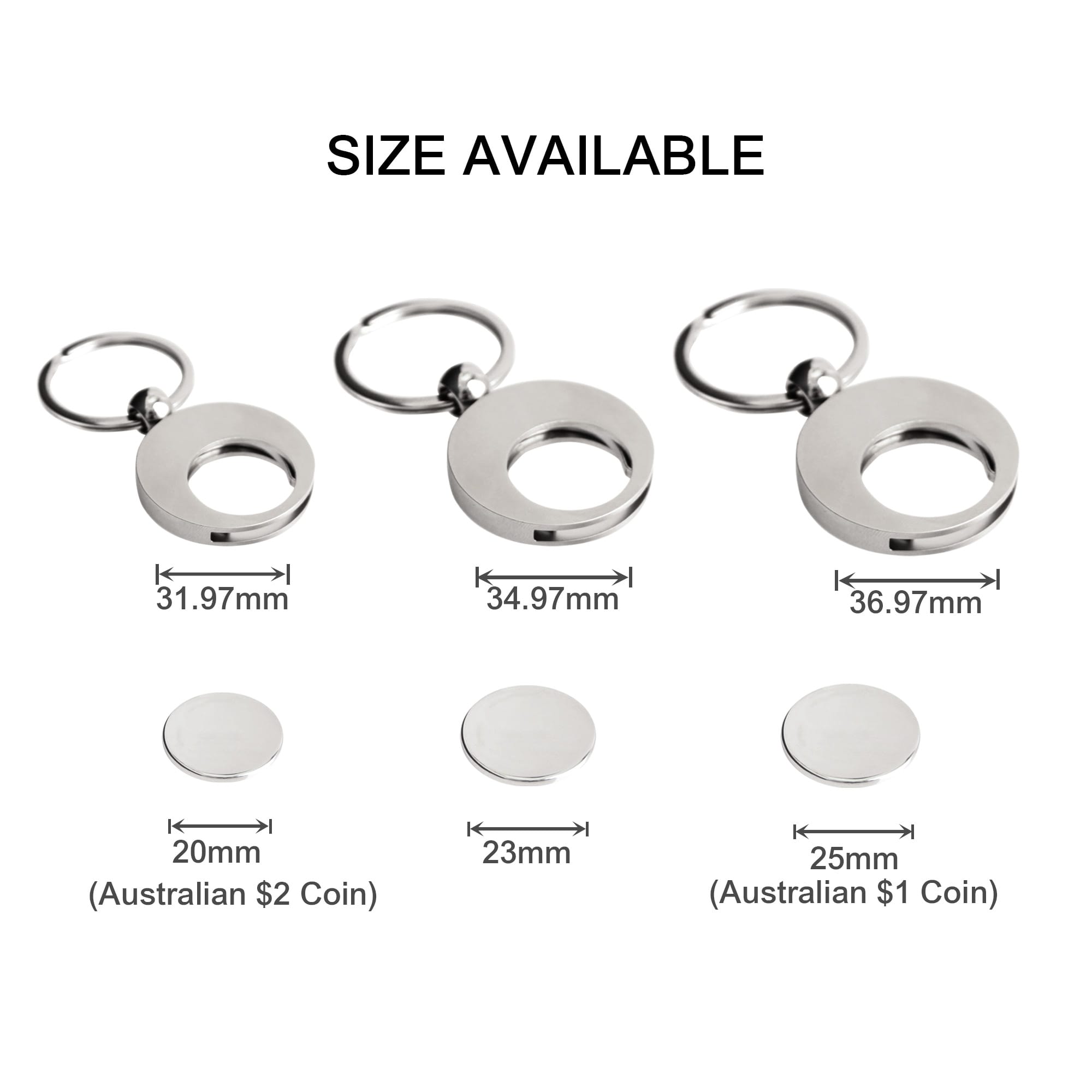 Round Trolley Coin Keyring