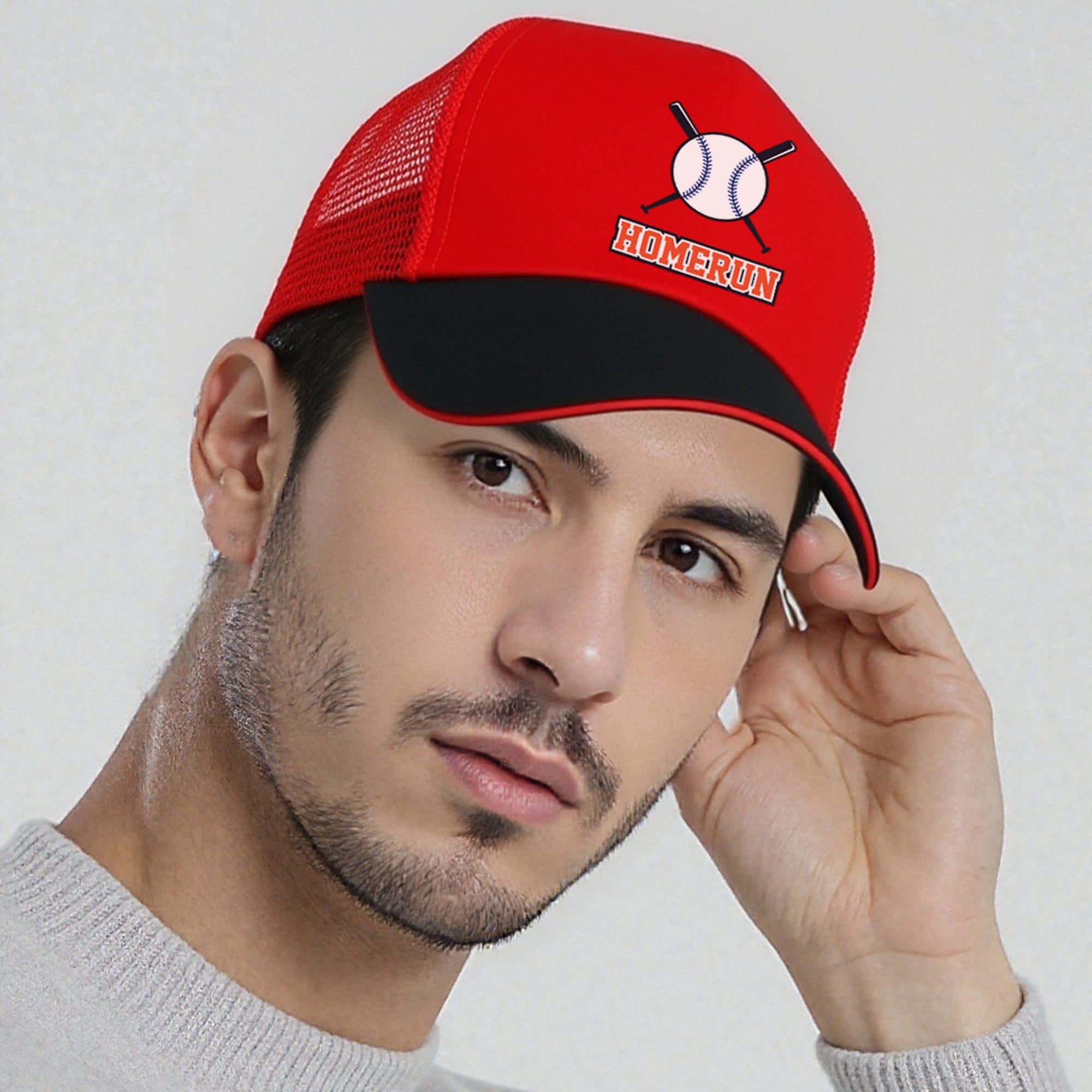 5 Panel Sandwich Mesh Back Peak Cap