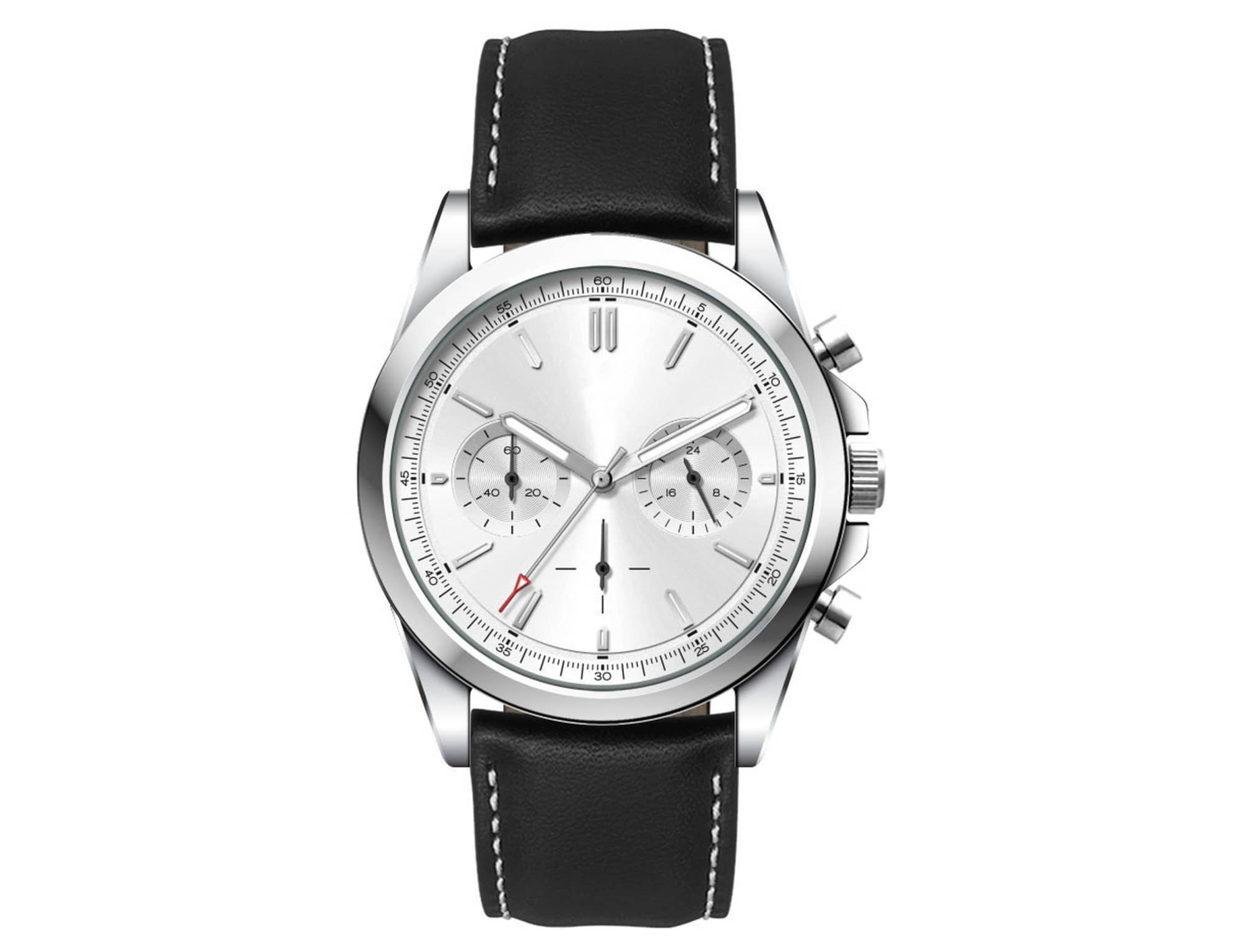 Chrono Unisex Watch, Leather Strap
