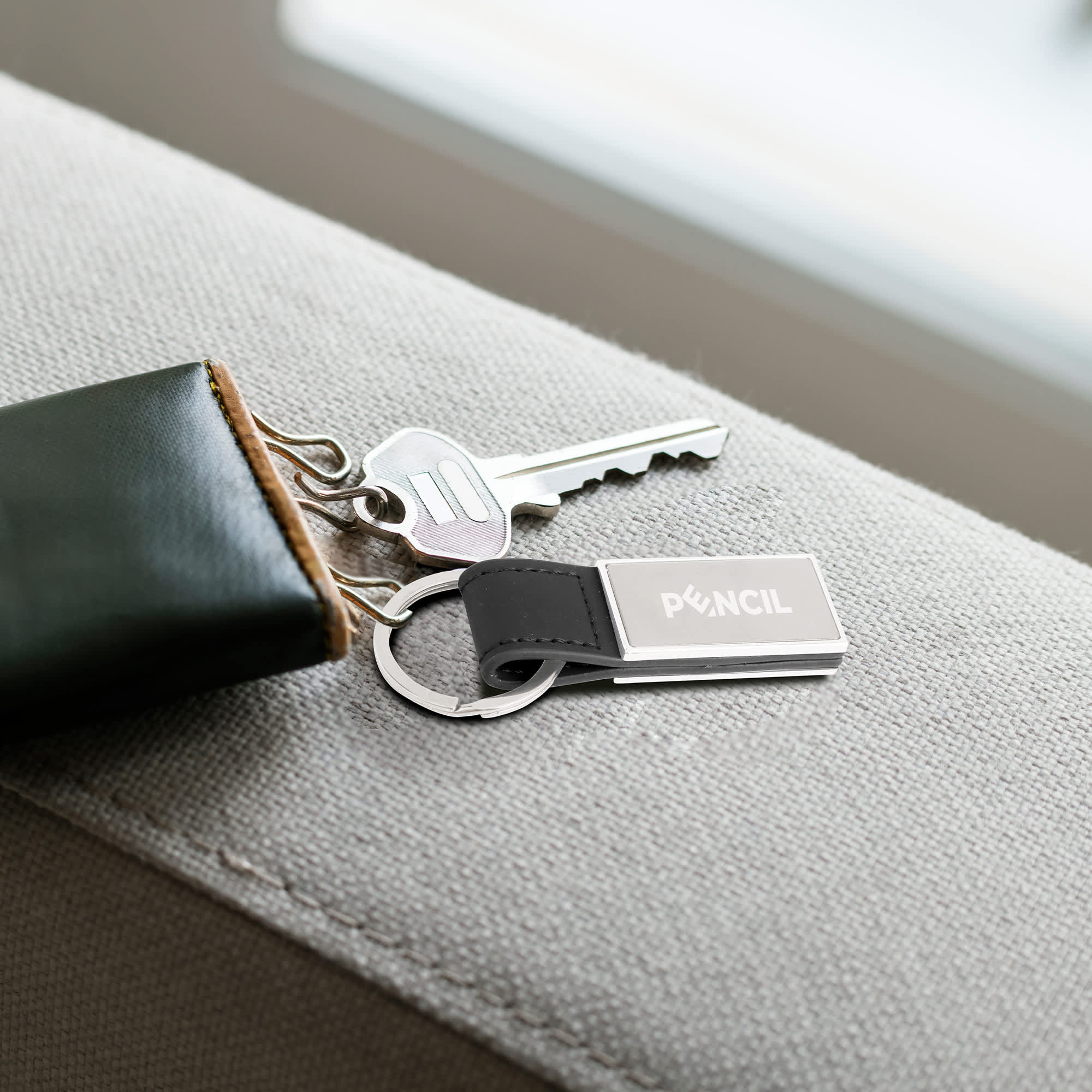 PU Leather Metal Keyring C