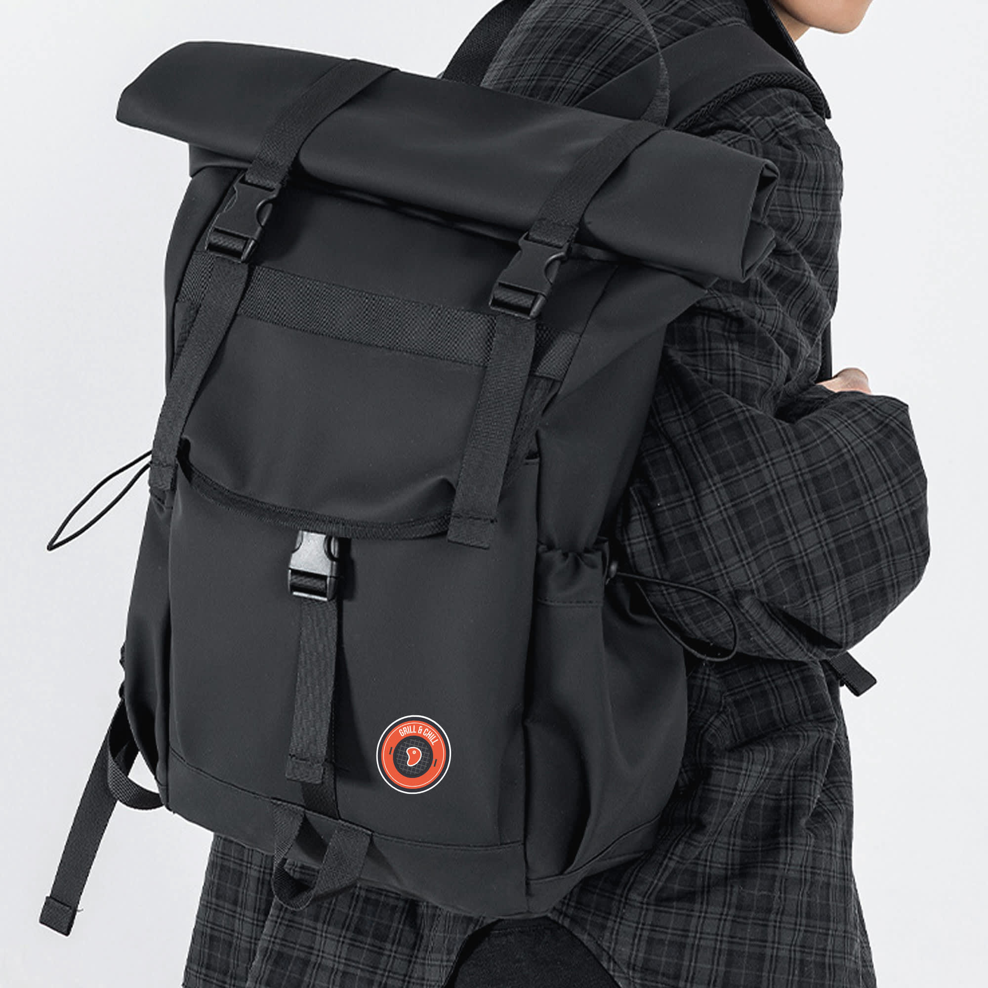 Polyurethane Roll Top Backpack