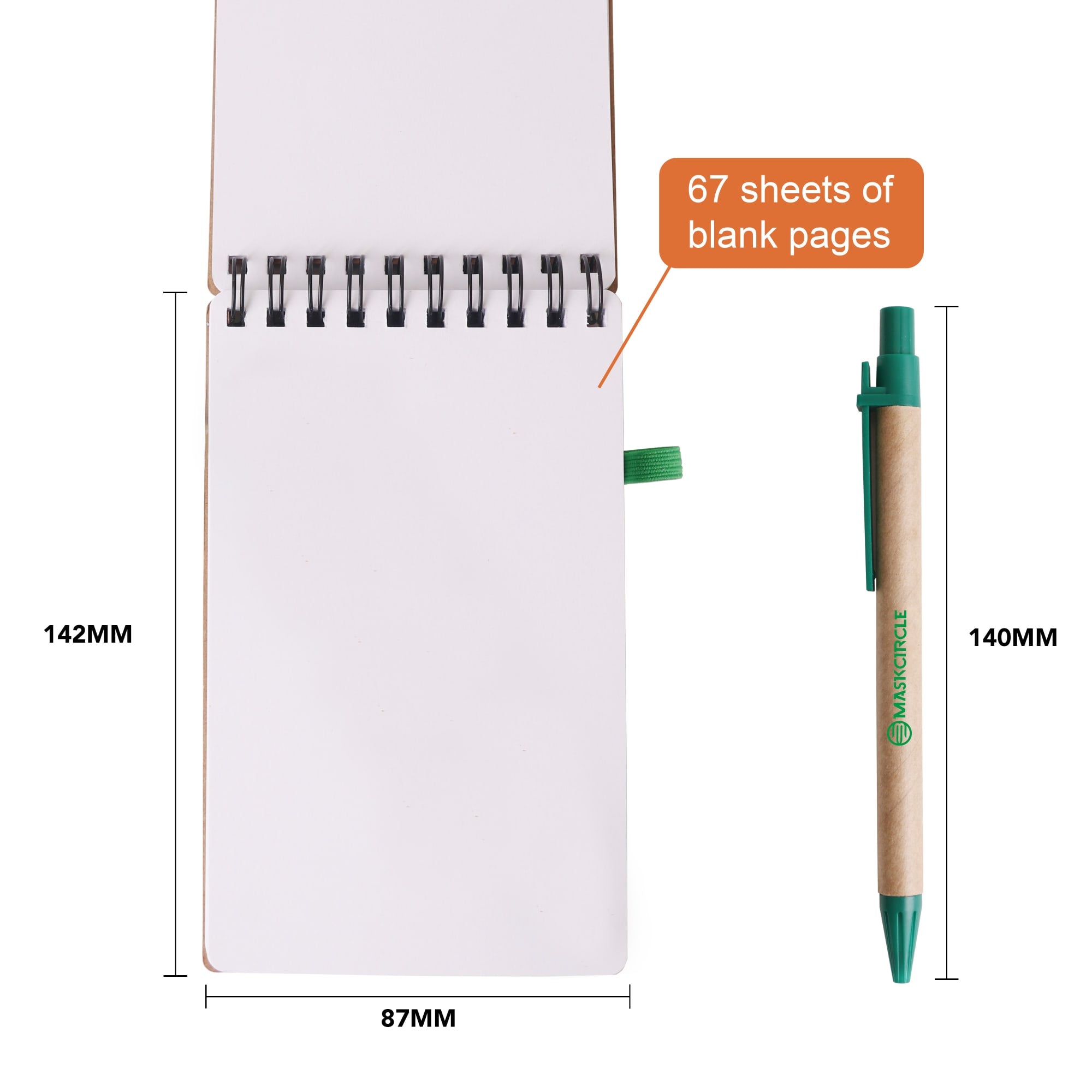 Spiral Notebook with Ballpoint Pen