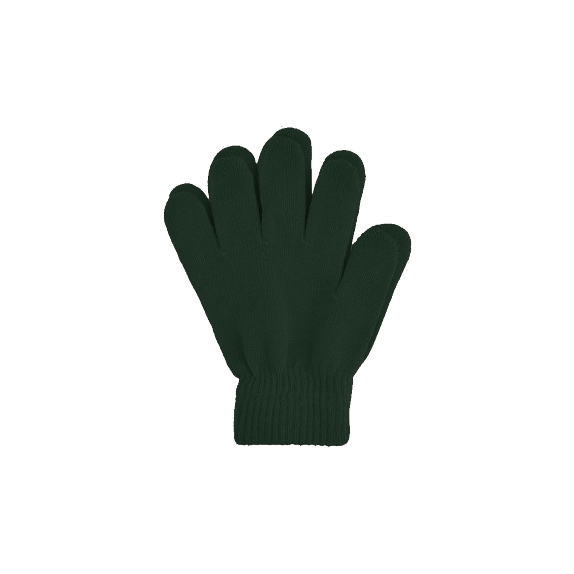 Kids Plain Knitted Gloves with Woven Label