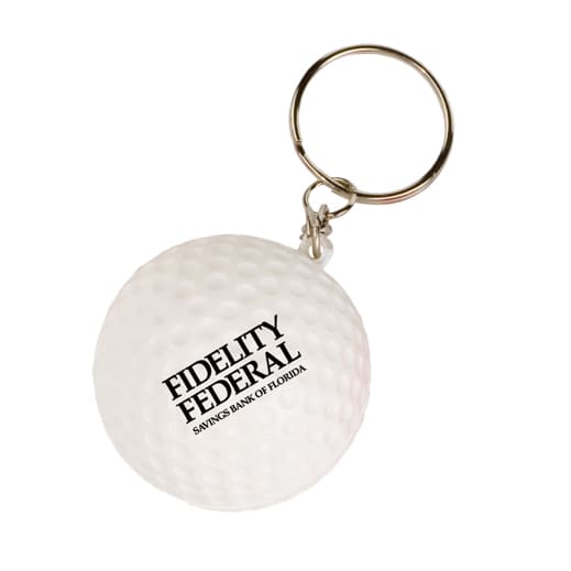 Keyring with Golf Ball Stress Reliever