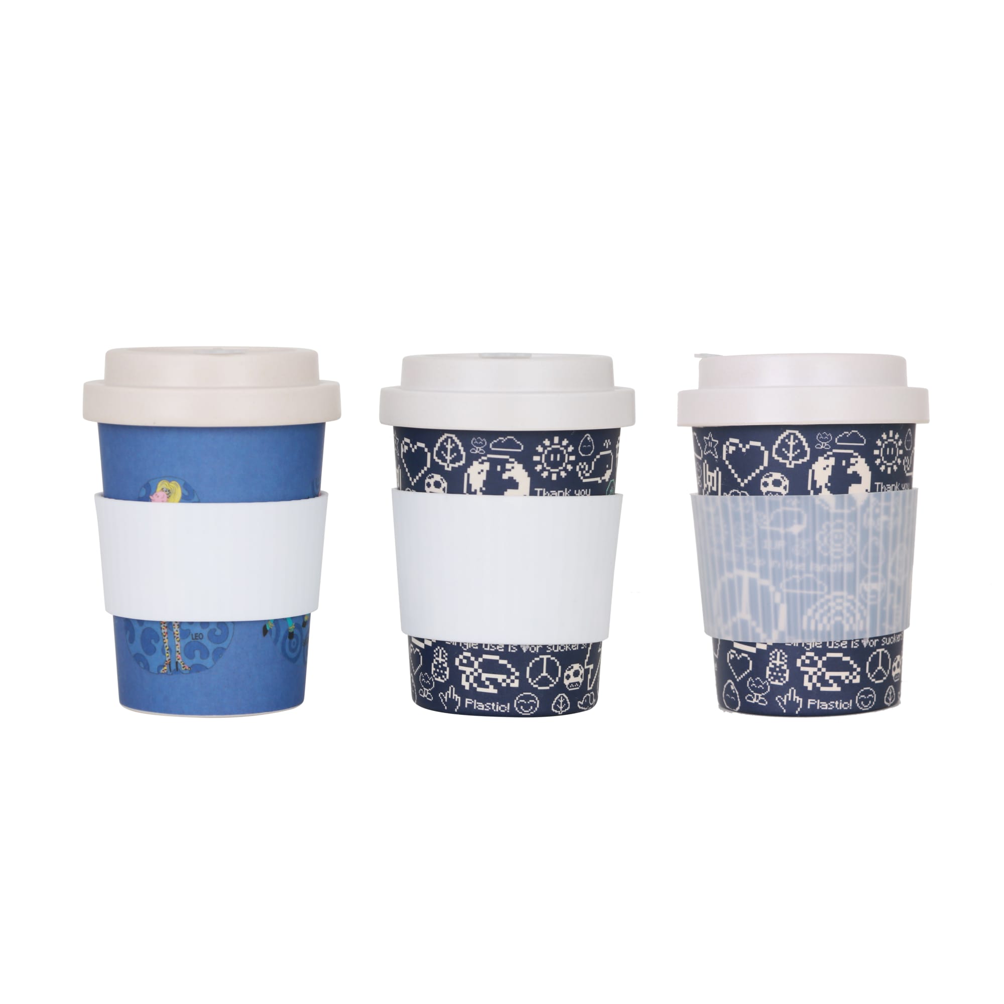 350ml Reusable Bamboo Coffee Cup with Screw Lid