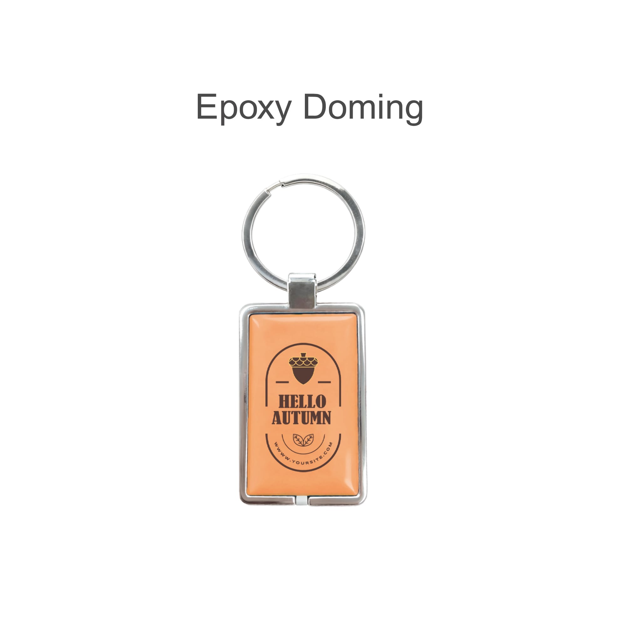 NFC Epoxy Square Tag with Metal Keyring