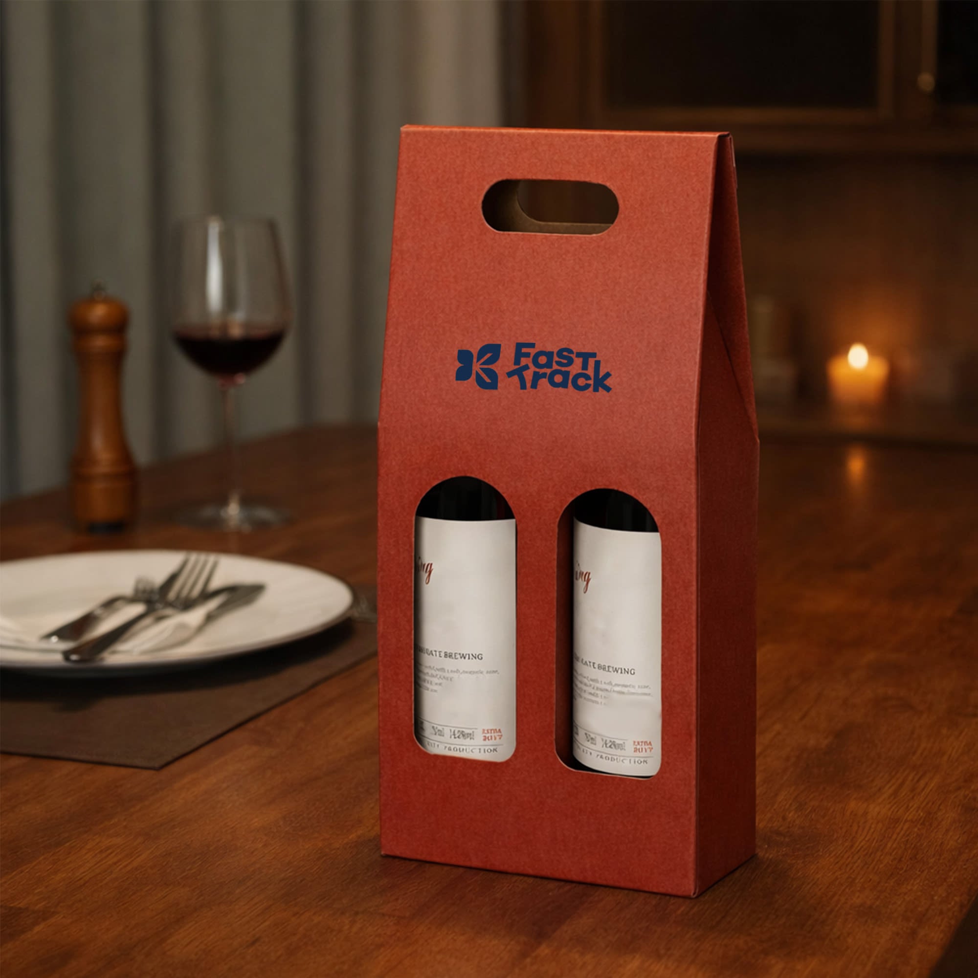 Double Bottle Portable Wine Box