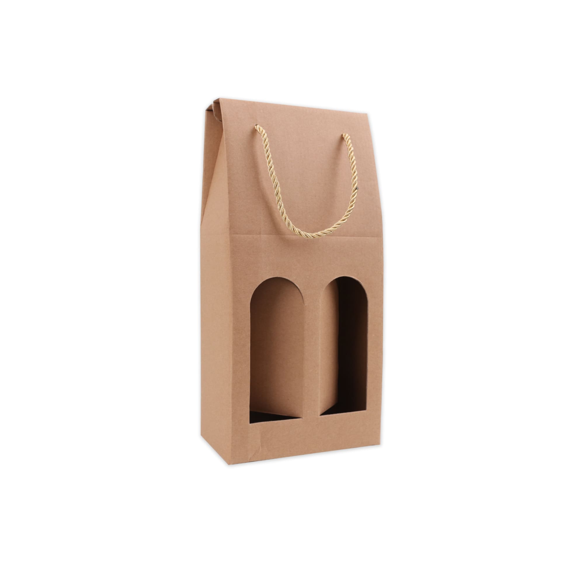 Double Bottle Wine Box with Rope Handle