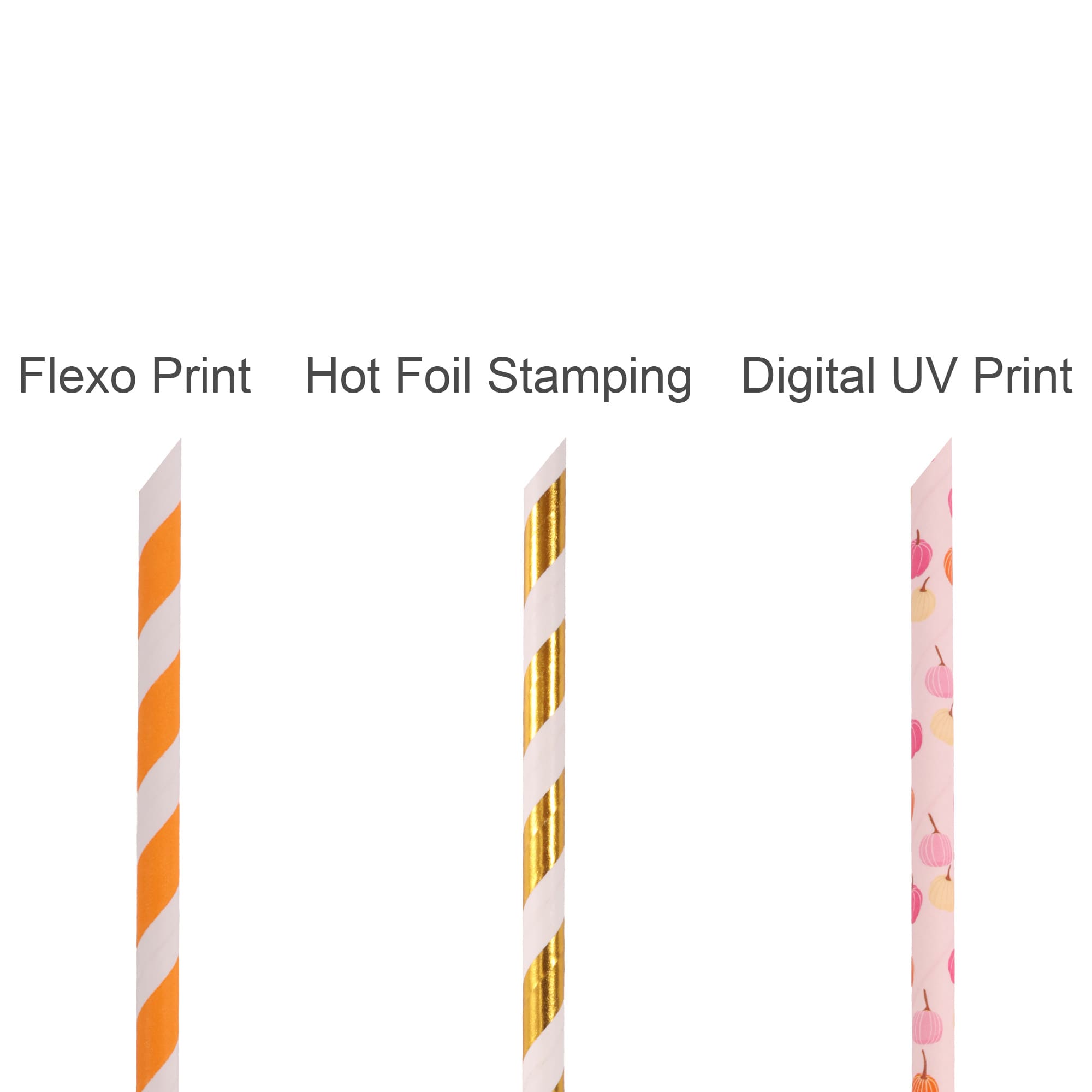 Custom Disposable 4-Ply Straight Angled Paper Straws
