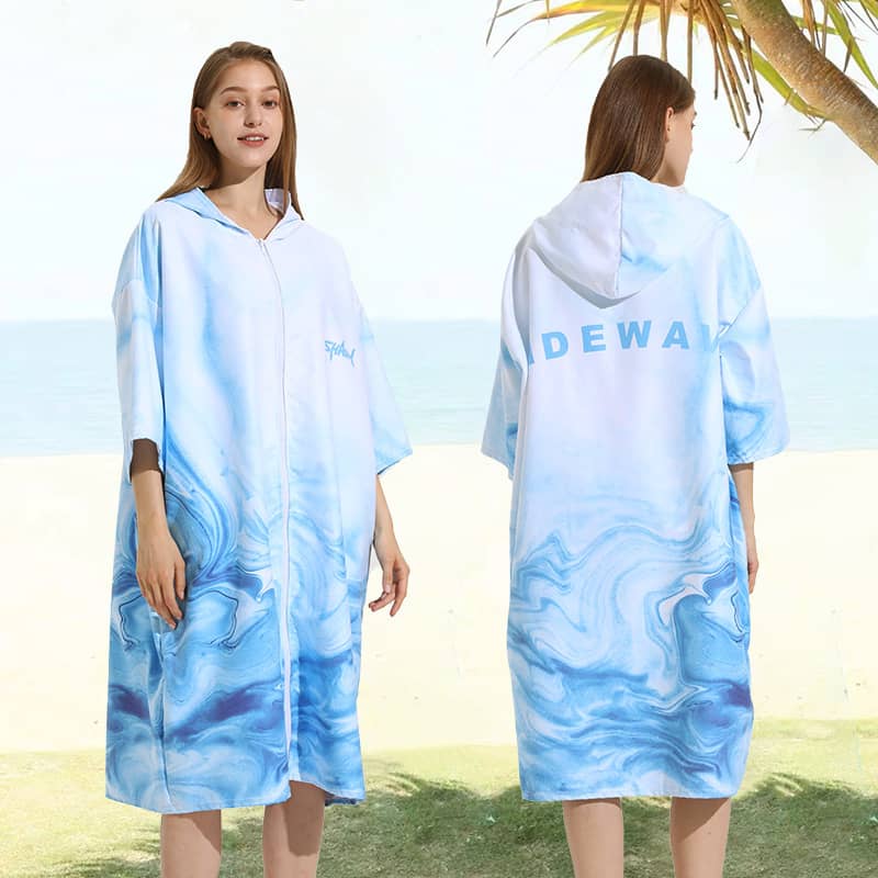 Quick-Drying Sublimation Hooded Change Towel with Zip