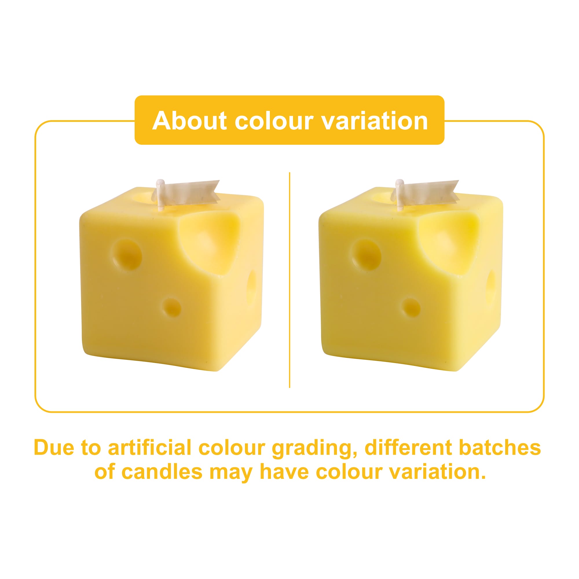 Square Cheese Shape Candles