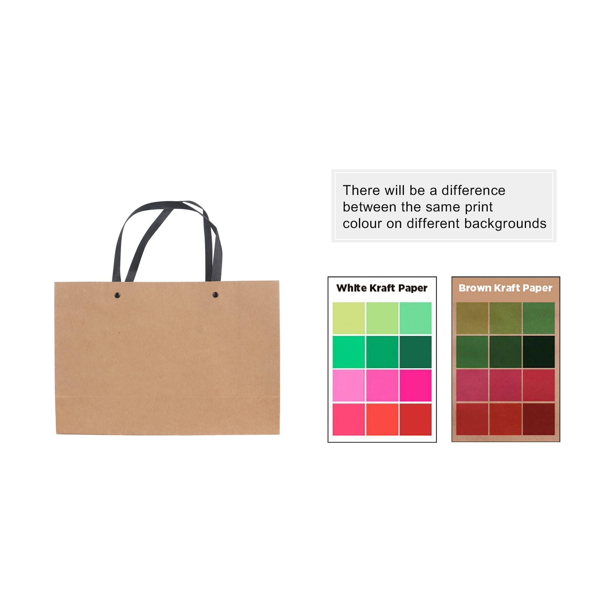 Small Crosswise Paper Bag with Knitted Handle(250 x 170 x 90mm)