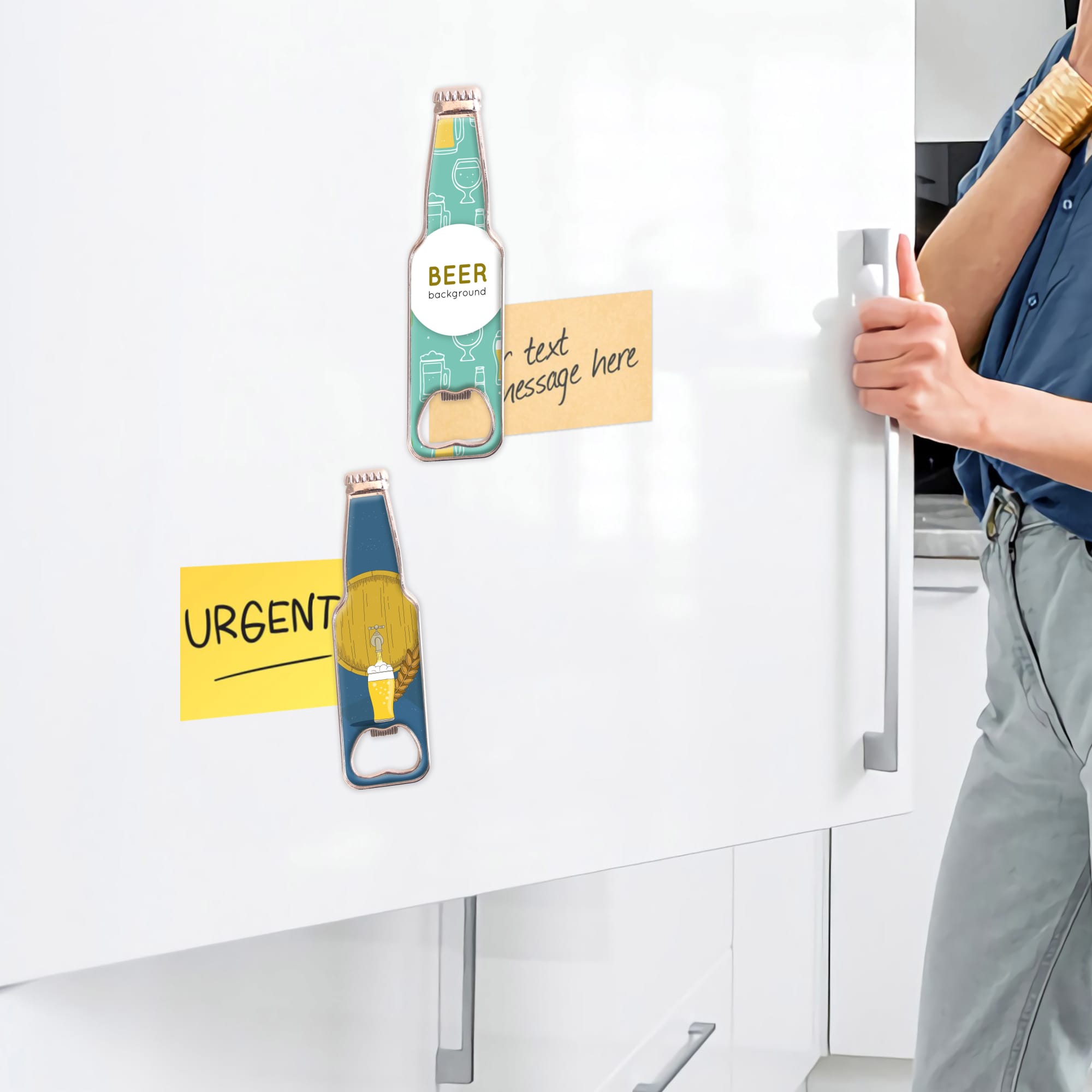 Bottle Shaped Opener Fridge Magnet