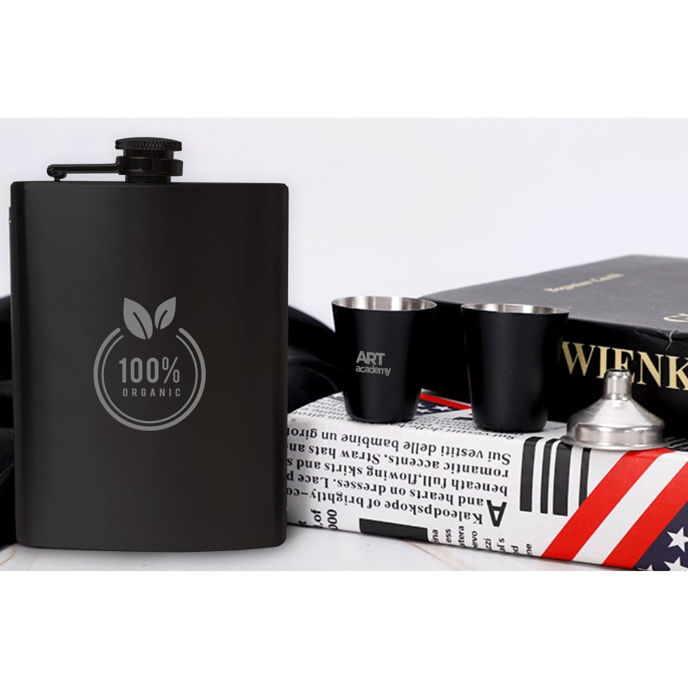 8 OZ Stainless Steel Hip Flask Set