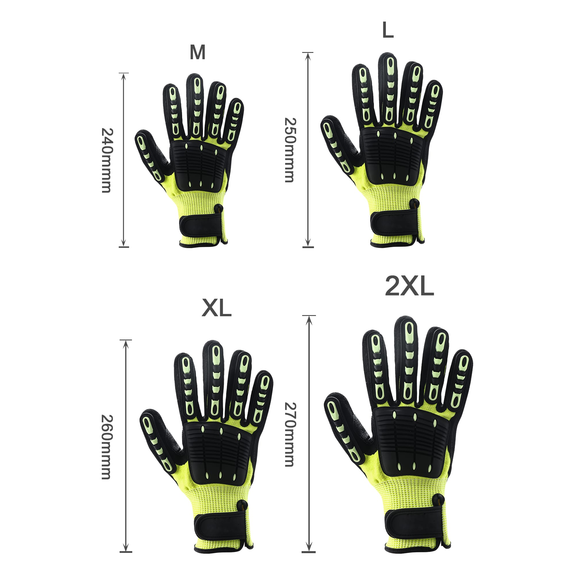 Heavy Duty Safety Work Gloves With Wrist Lock & Palm Guard