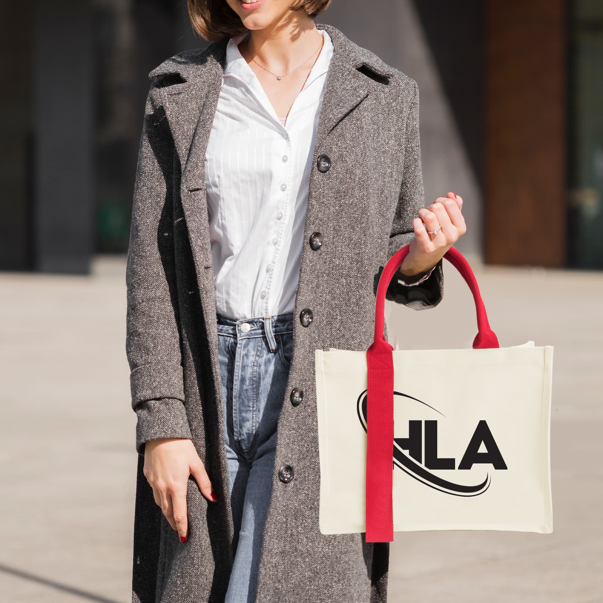 Horizontal Canvas Tote Bag