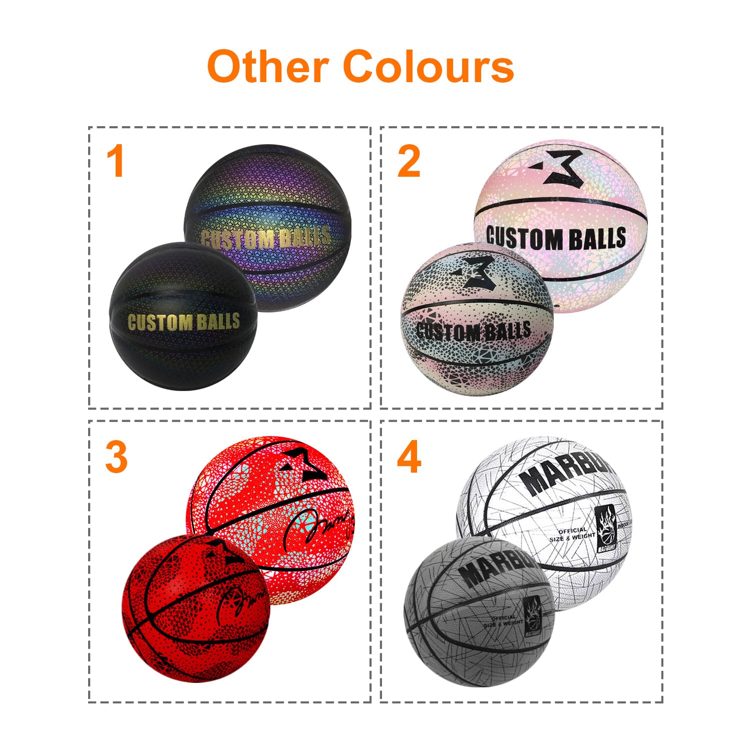 Holographic Glowing Basketball