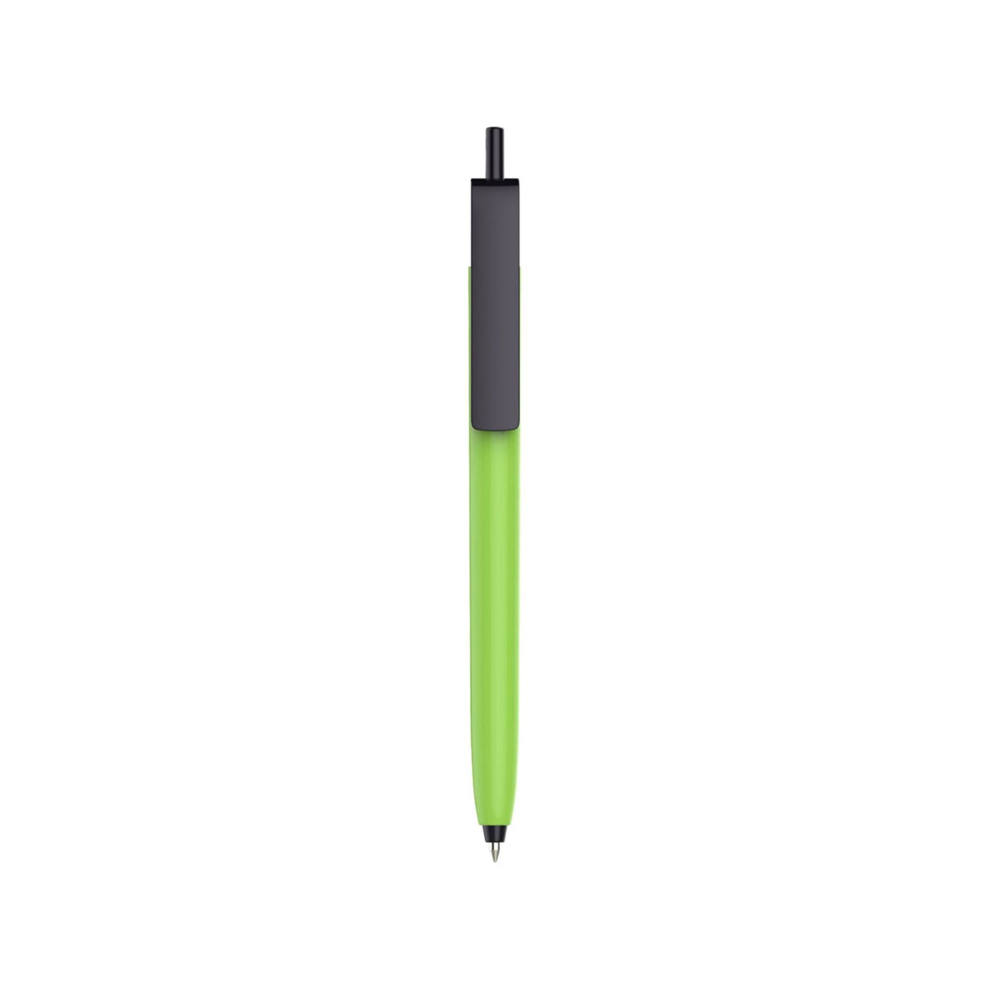 Push Button Pen - Colour Barrel with Black Cap