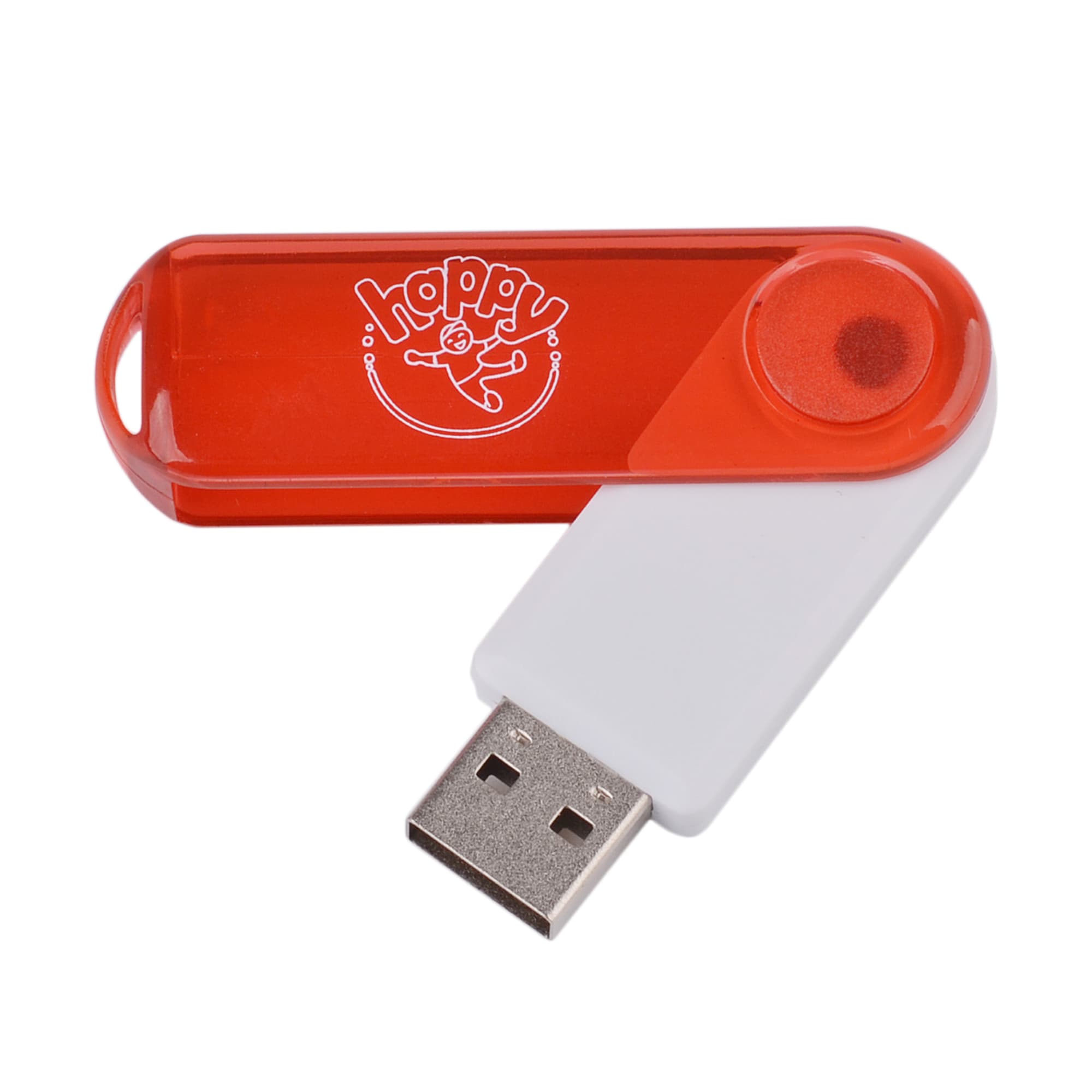 Transparent Swivel Flash Drive