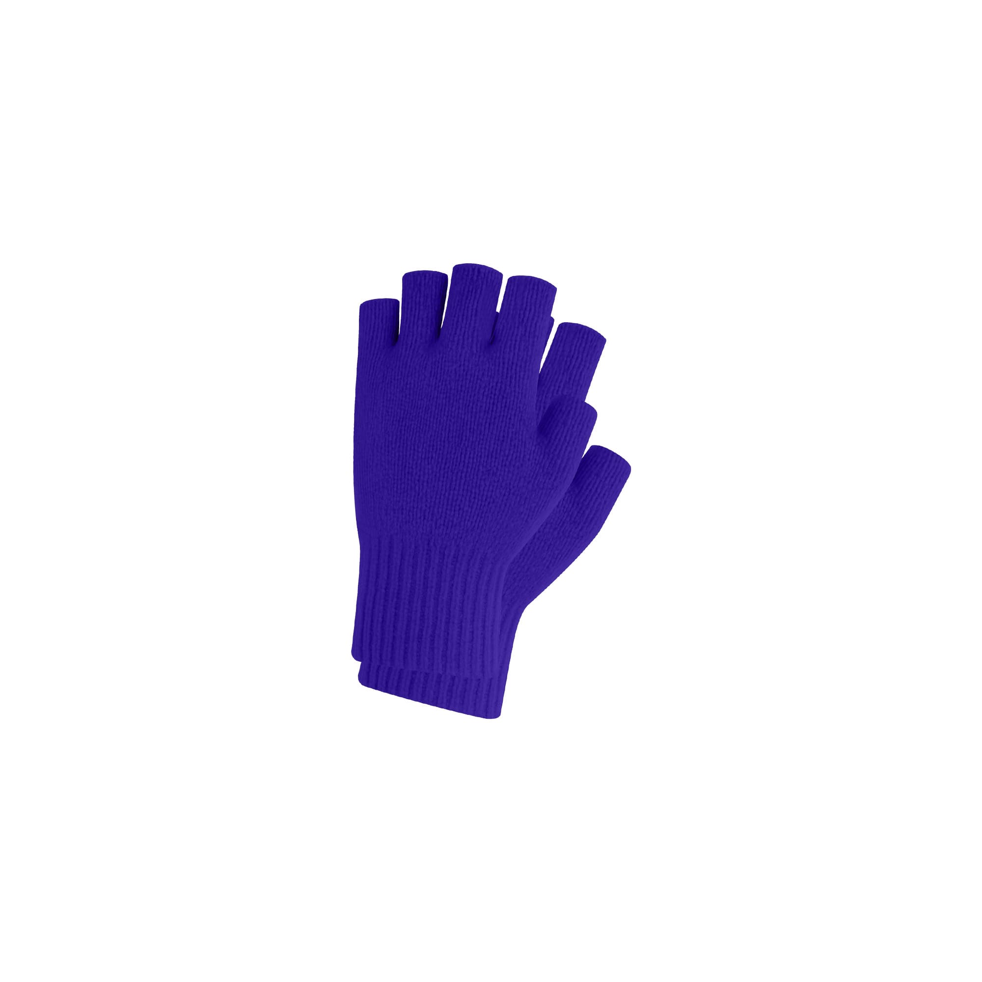 Kids Plain Knitted Fingerless Gloves with Woven Label