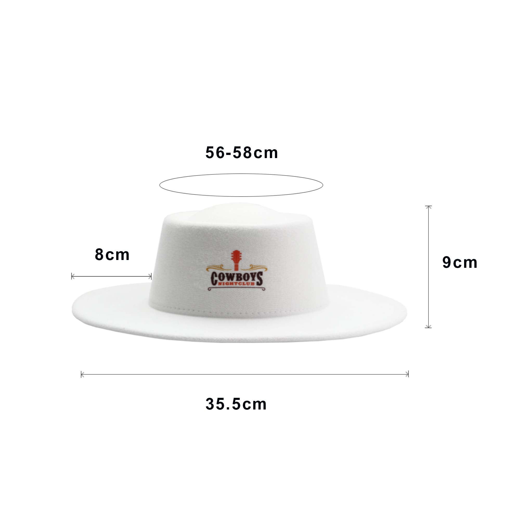 Flat Top Felt Fedora Hat