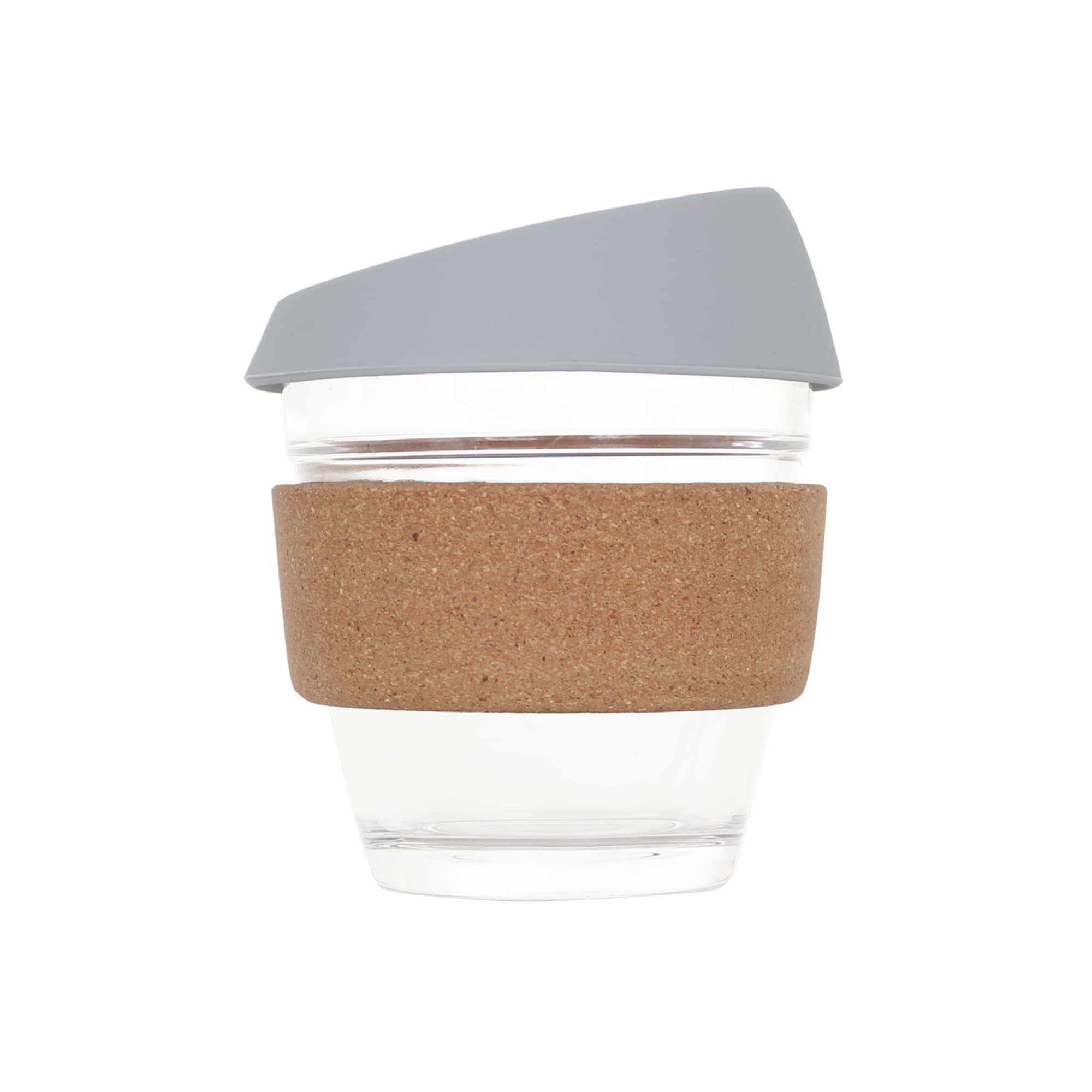 8 OZ Reusable Glass Coffee Cup with Cork Band