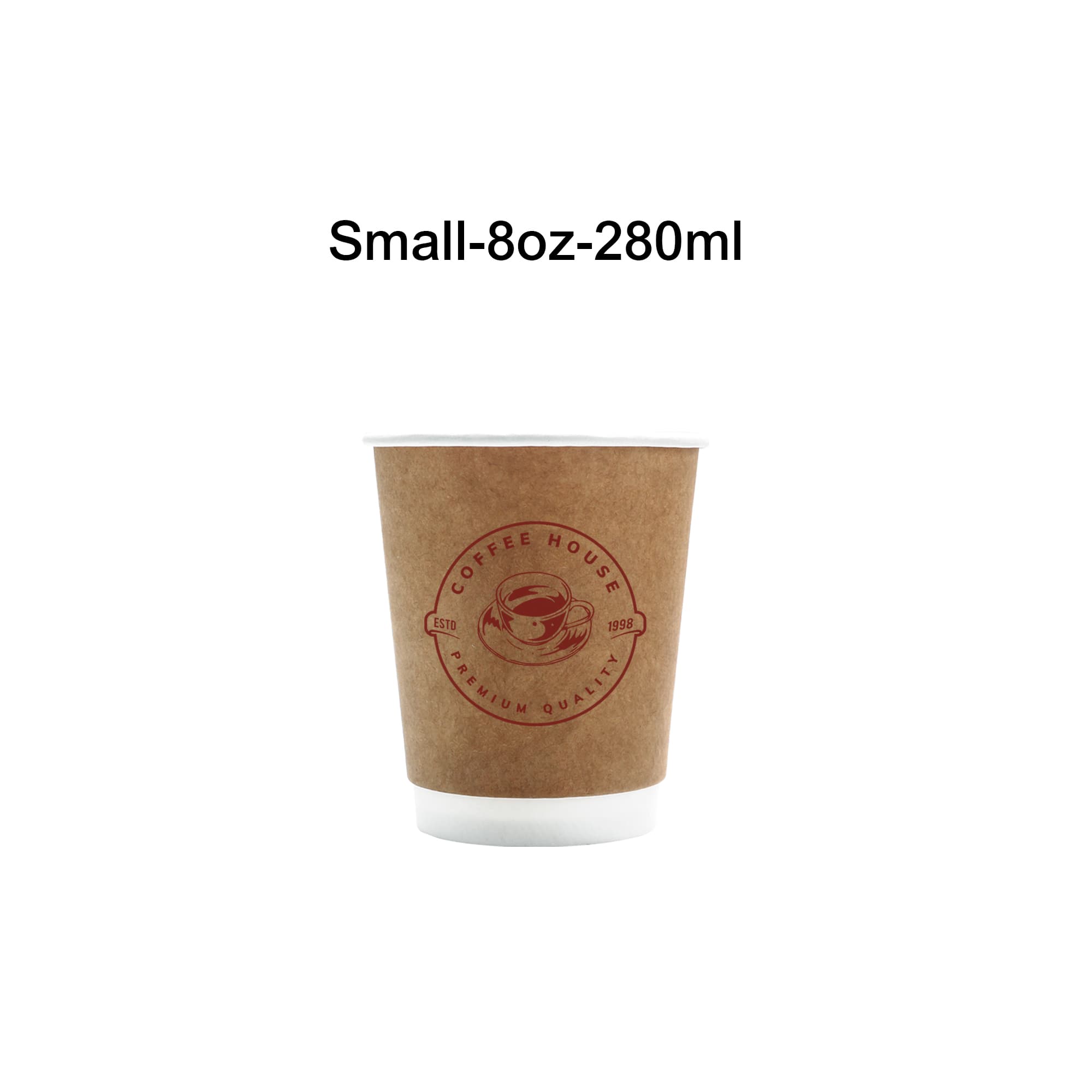 Custom Disposable Double Wall Kraft Paper Cups
