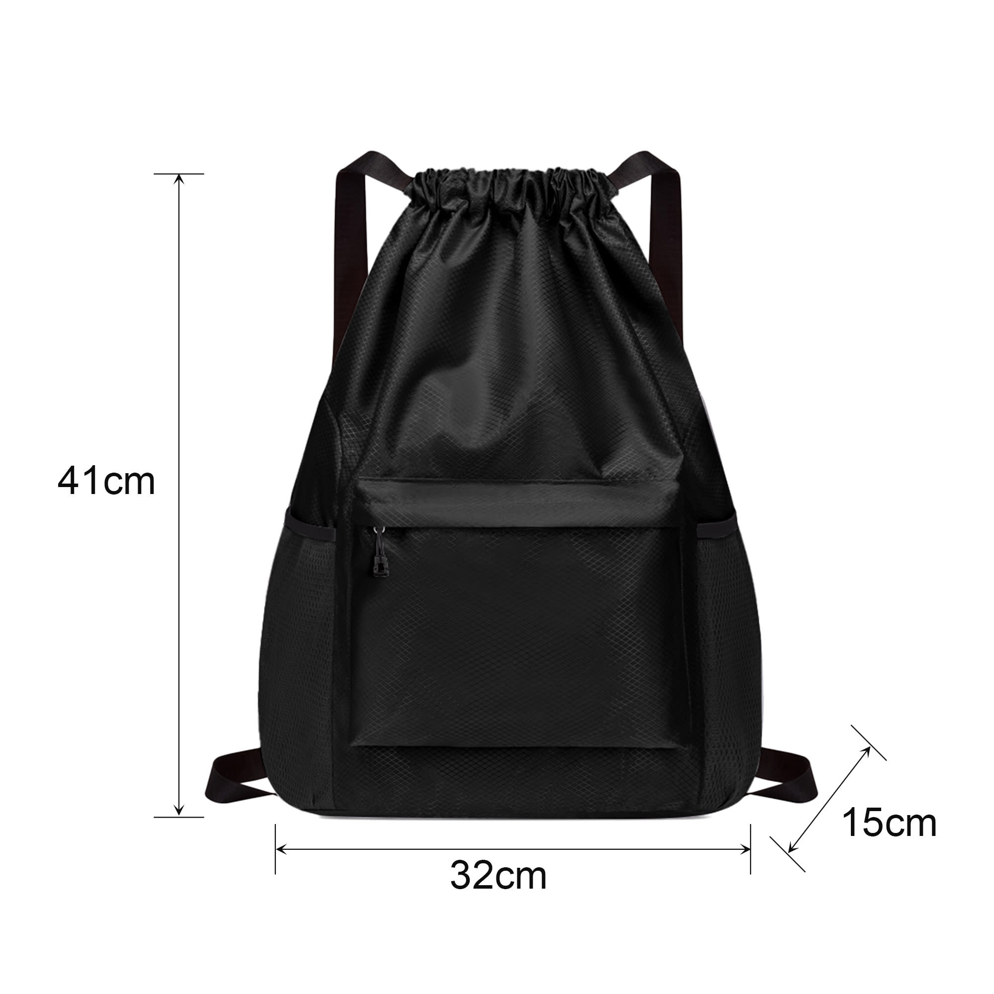 Multi-Pocket Drawstring Backpack