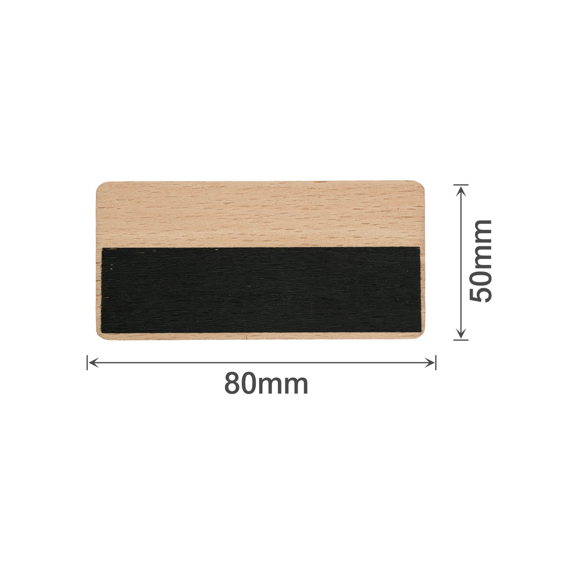 Erasable Wooden Chalkboard Name Badge