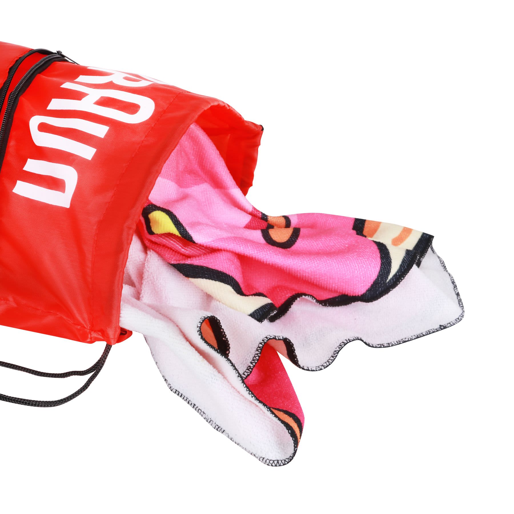 Polyester Drawstring Bag with Zippered Pocket
