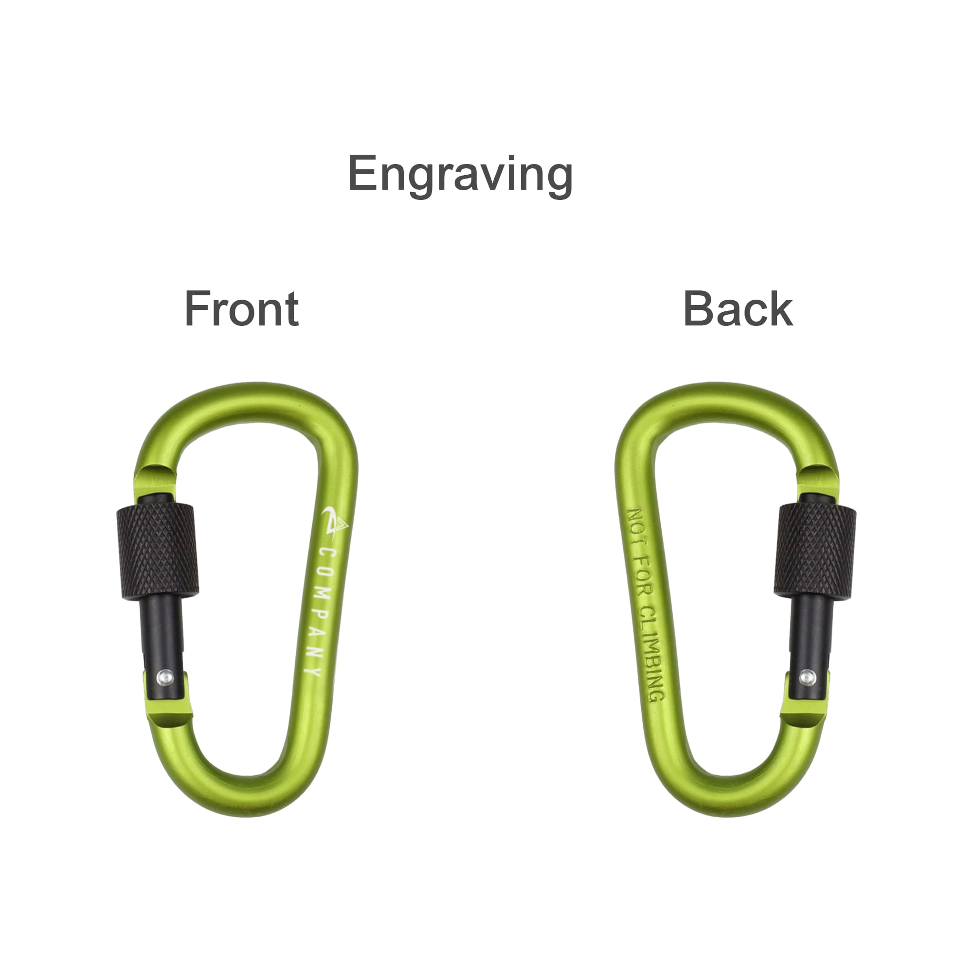 D-Shaped Screw Lock Keychain