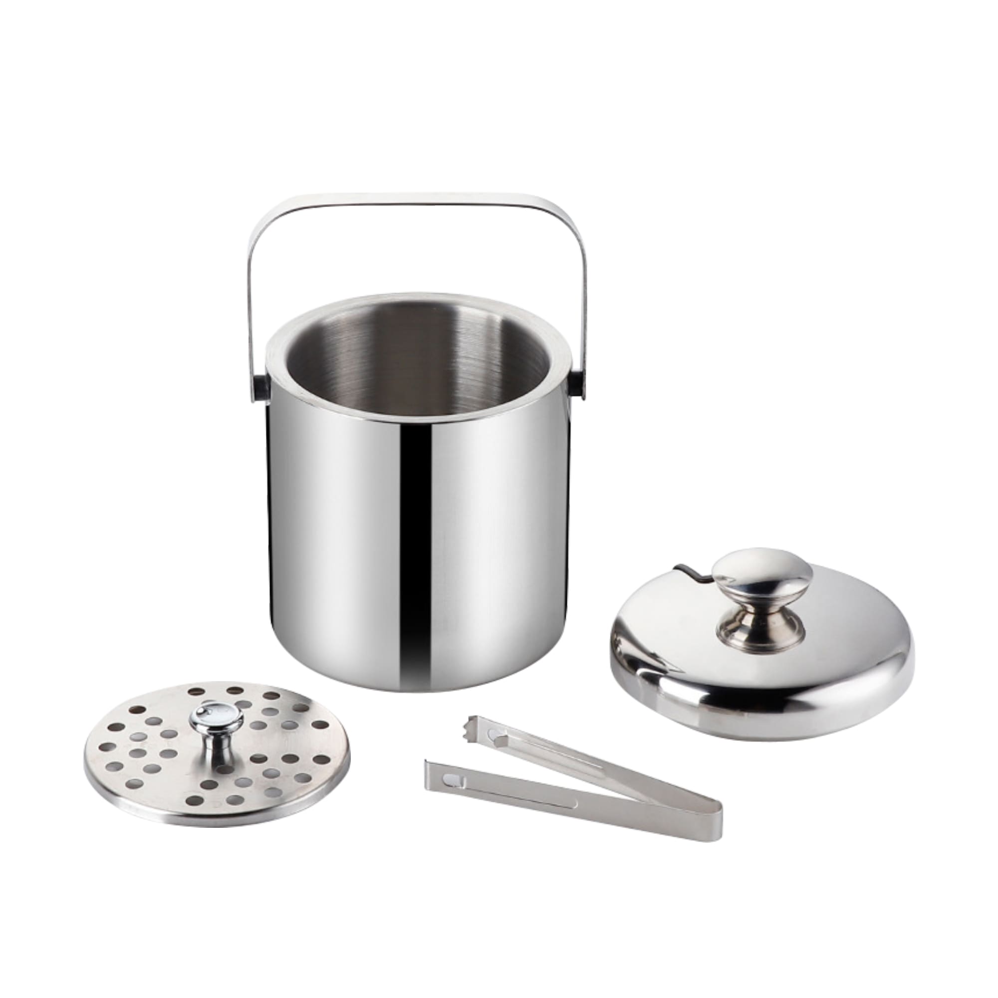 Ice Bucket With Lid And Tongs