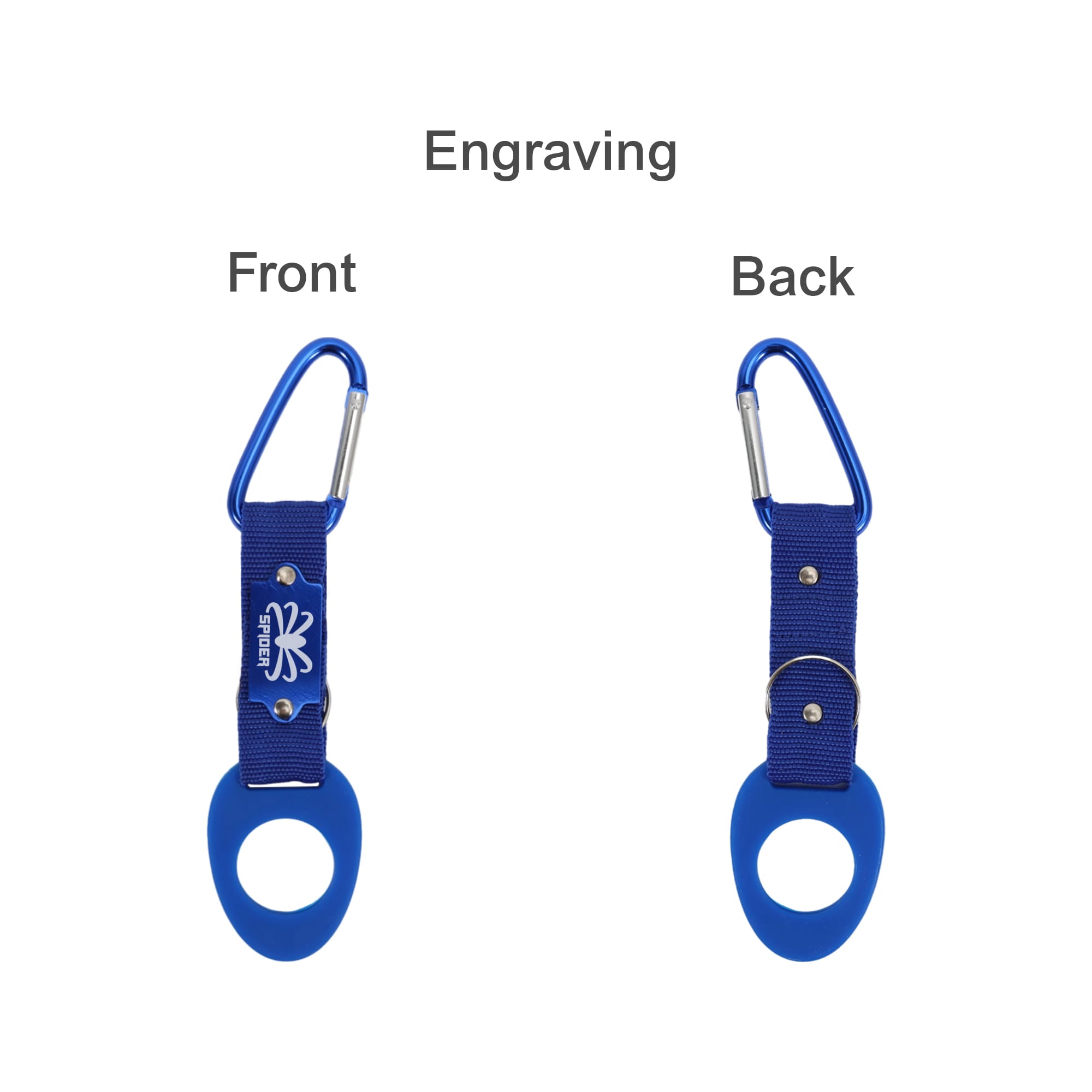 Carabiner Clip With Rubber Bottle Holder