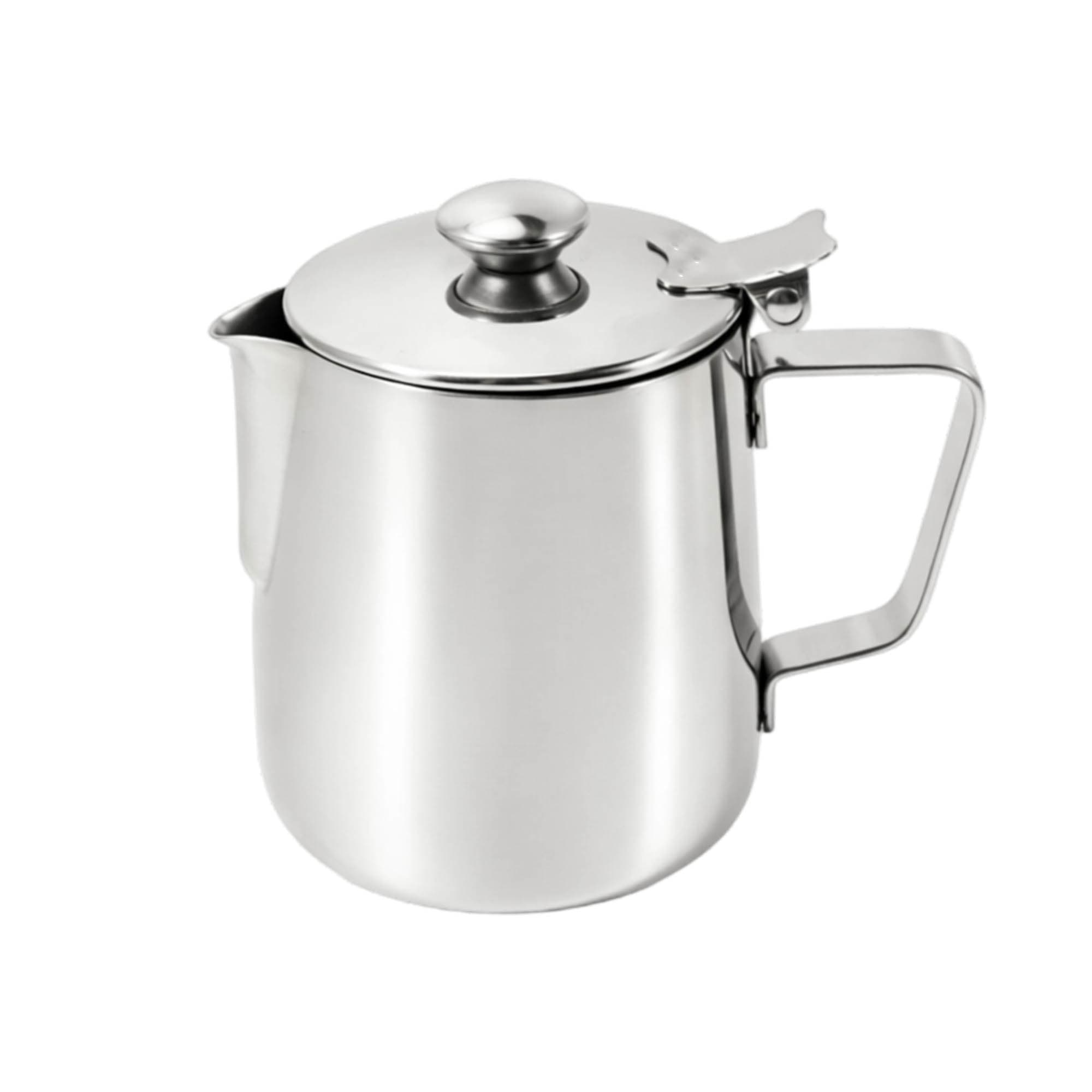 Stainless Steel Milk Frothing Pitcher with Lid