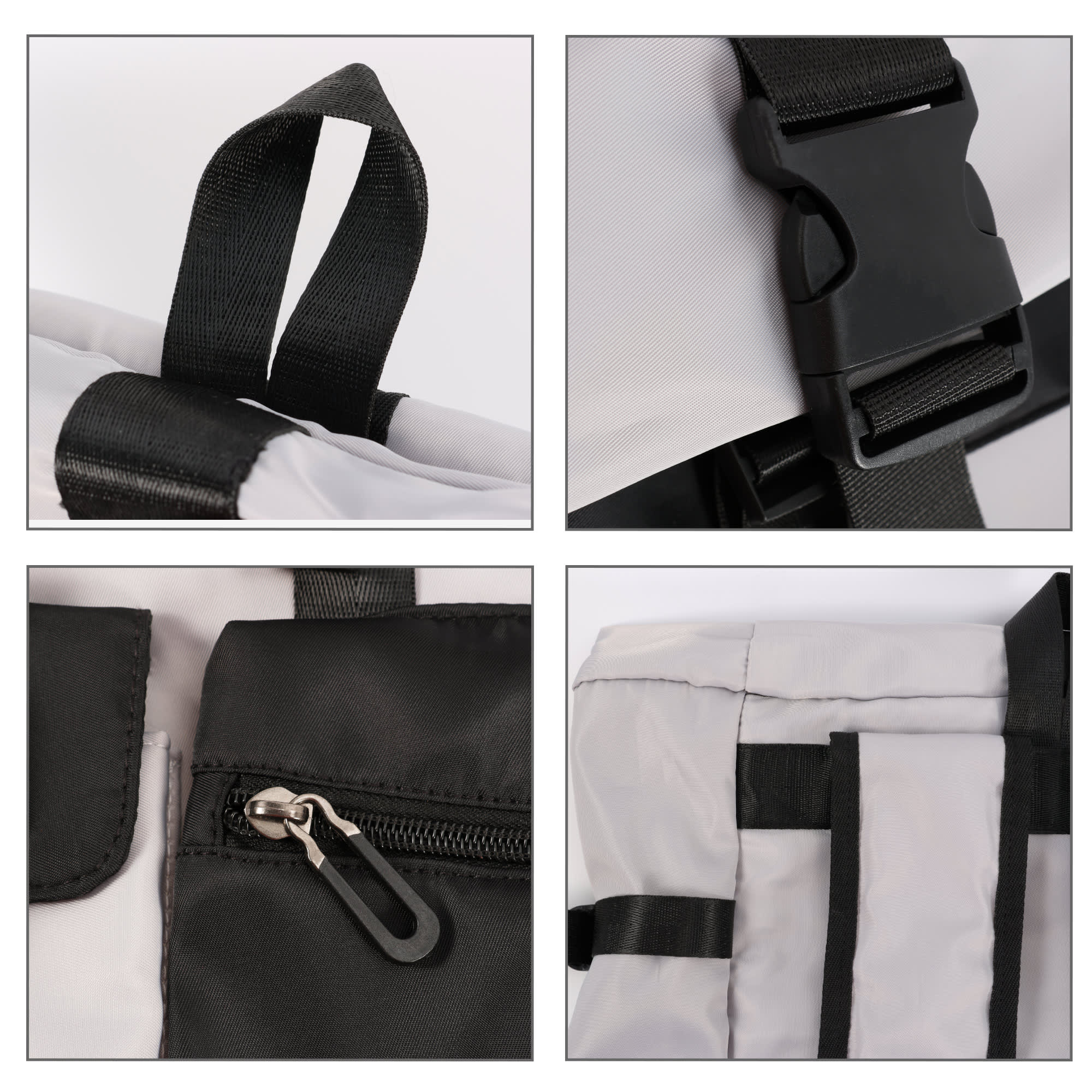 Multi-pocket Roll Top Backpack